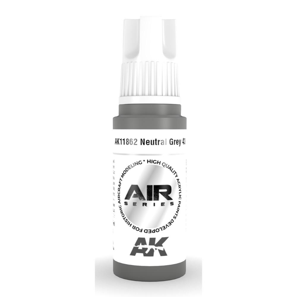 AK Interactive AK11862 Air Series Neutral Grey 43 Acrylic Paint - 17ml Bottle (3rd Gen) for Scale Model Painting & Miniature Art Projects