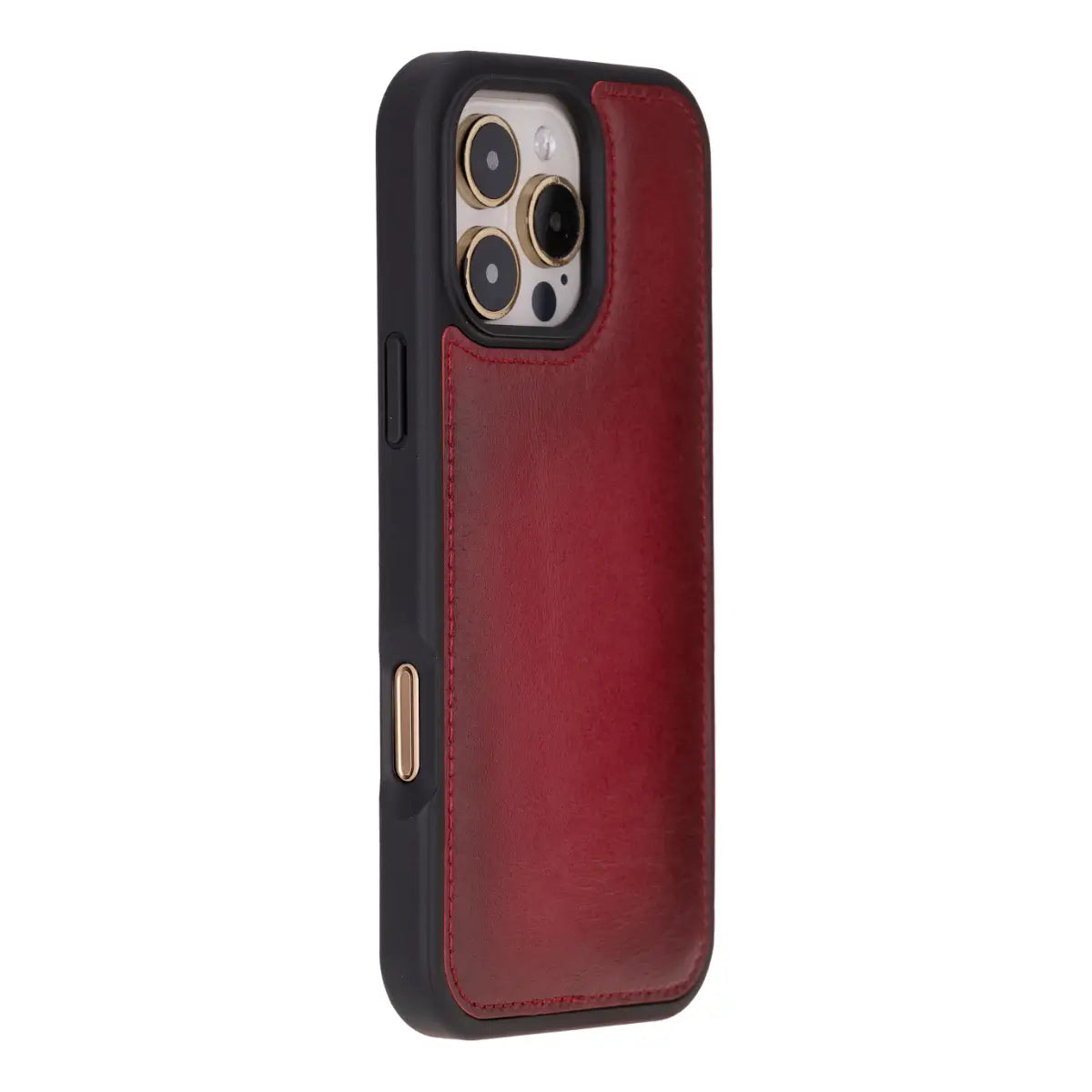 Premium Burnished Red Leather Wallet Case for iPhone 16 Pro Max - Slim Protective Cover with Card Slots | Perfect for Everyday Use, Travel & Business (2024 Model)