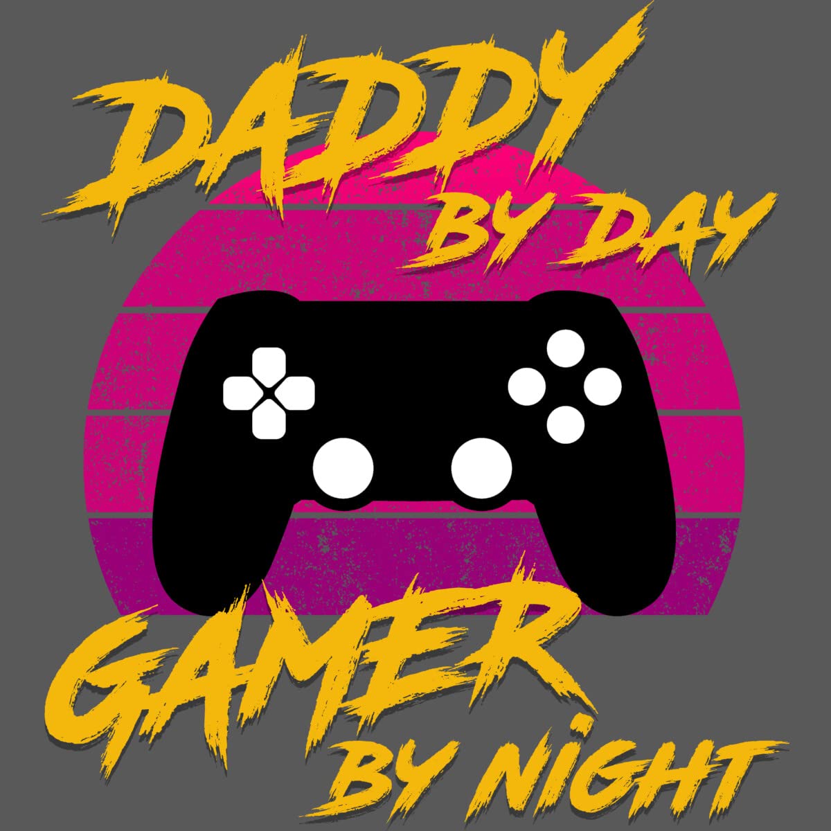 Design By Humans Unisex 'Daddy by Day Gamer by Night' Graphic Sweatshirt - Comfortable Casual Pullover for Gaming, Lounge & Everyday Wear
