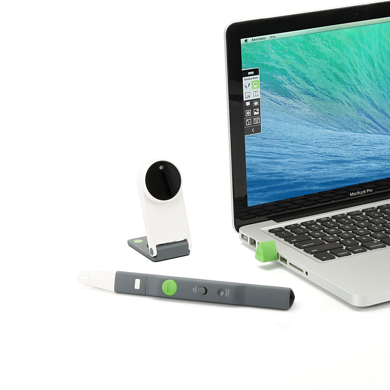 IPEVO IW2 Wireless Interactive Whiteboard System for Home Teaching & Remote Learning | Portable Digital Whiteboard with Short Pen (Model 5-876-1-01-00) | Perfect for Online Classes, Homeschooling & Virtual Presentations