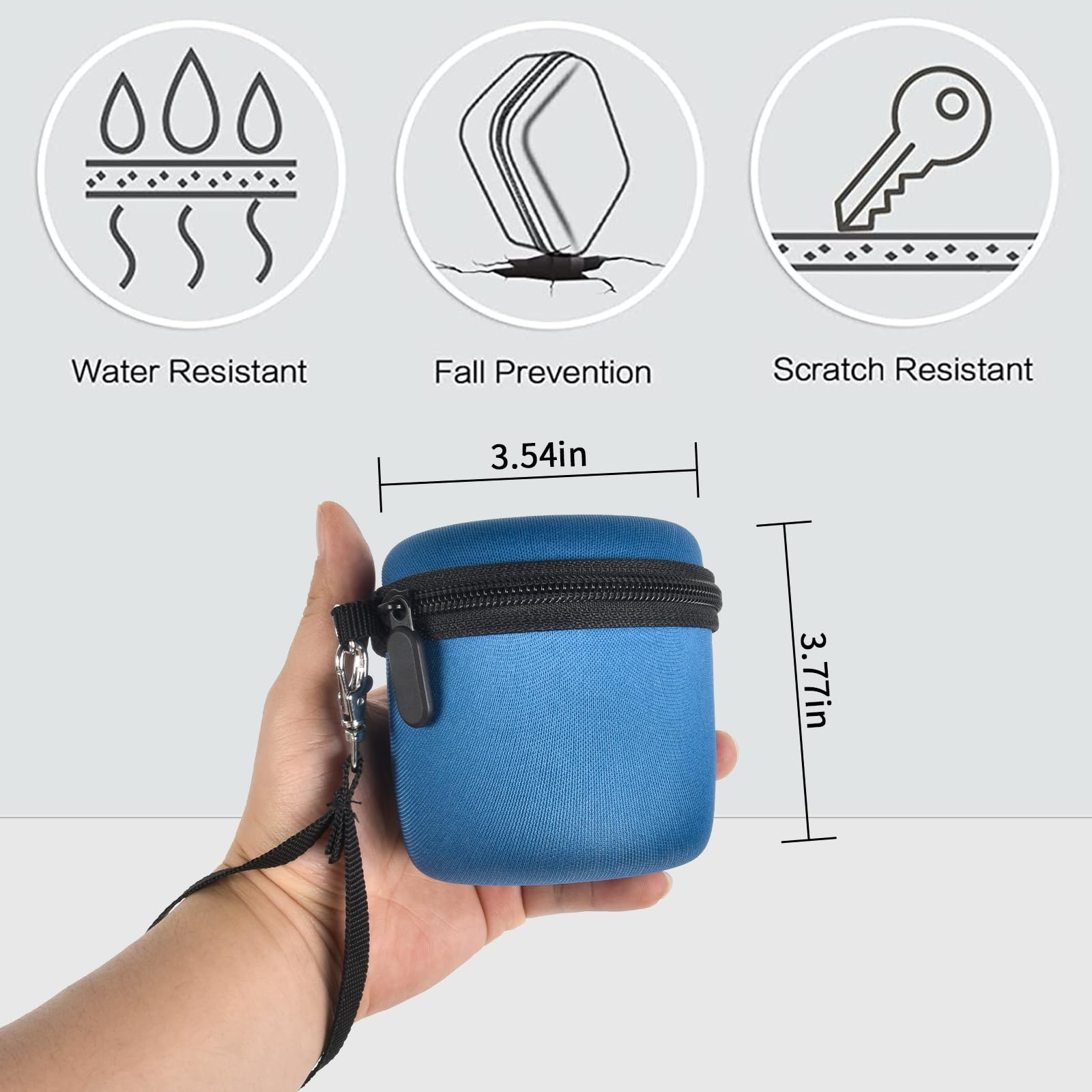Premium Travel Shaver Case - Universal Fit for Wyklaus, Microtouch, SOLIMPIA, Tustaw & Redbreak Titanium Men's Electric Razors | Durable Grooming Kit Storage Box (Blue) | Perfect for Travel, Gym & Daily Shaving Organization