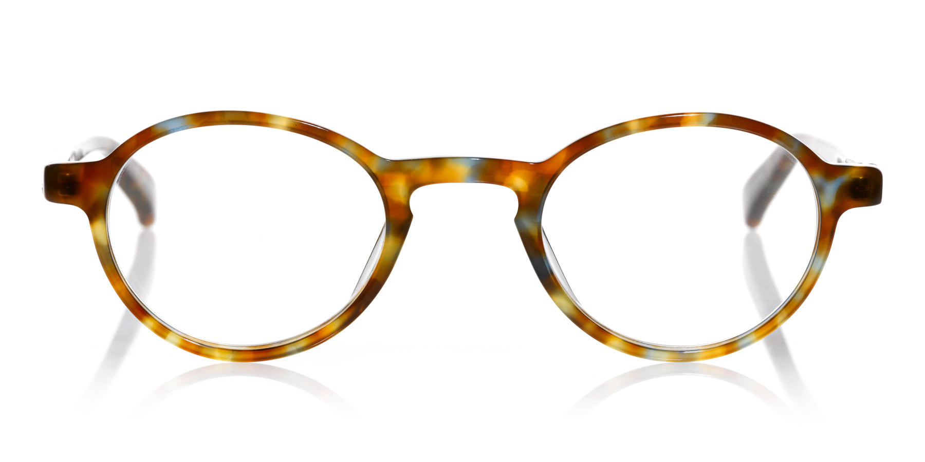 Board Stiff Narrow Color 16 Spotty Blue Tortoise Front and Temples Eyeglasses - Stylish Reading Glasses for Women & Men, Perfect for Office, Reading, and Daily Use