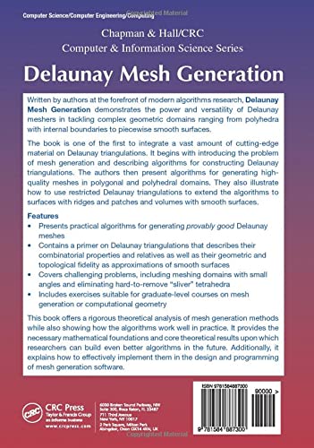 Delaunay Mesh Generation Book - Chapman & Hall/CRC Computer Science Series | Computational Geometry & 3D Modeling Applications