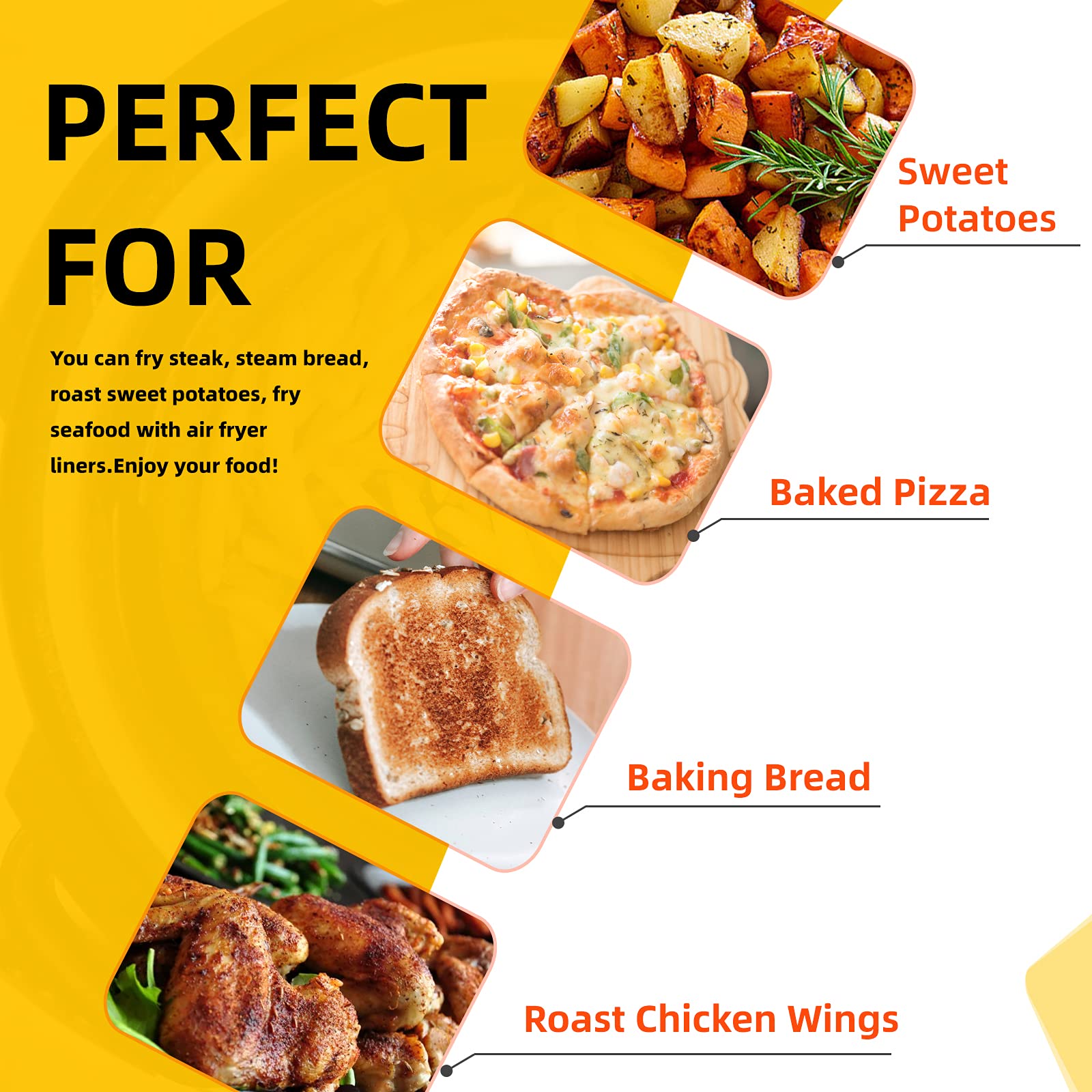 Katbite 200-Pack Unbleached 6.5 Inch Square Air Fryer Parchment Paper Liners - Heavy Duty Perforated Baking Sheets for Air Fryers, Ovens, Steaming Baskets & Bamboo Steamers - Perfect for Healthy Cooking & Easy Cleanup
