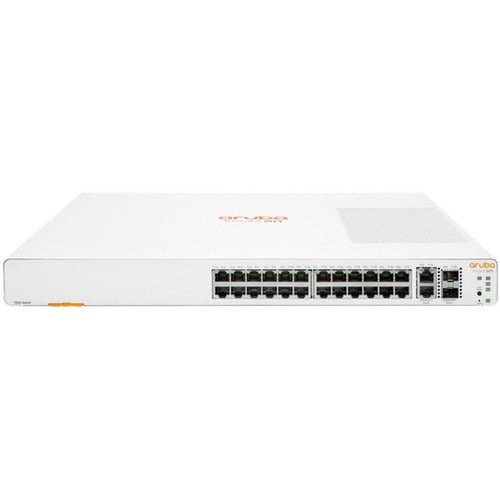 Aruba Instant On 1960 24G 2XGT 2SFP+ 26-Port Managed Switch - 10G/1G Ethernet, 10GBase-T/X, Layer 2 Support - Modular Design, 40W Power - Fiber & Copper Connectivity - Rack Mountable for Office & Data Center Networking