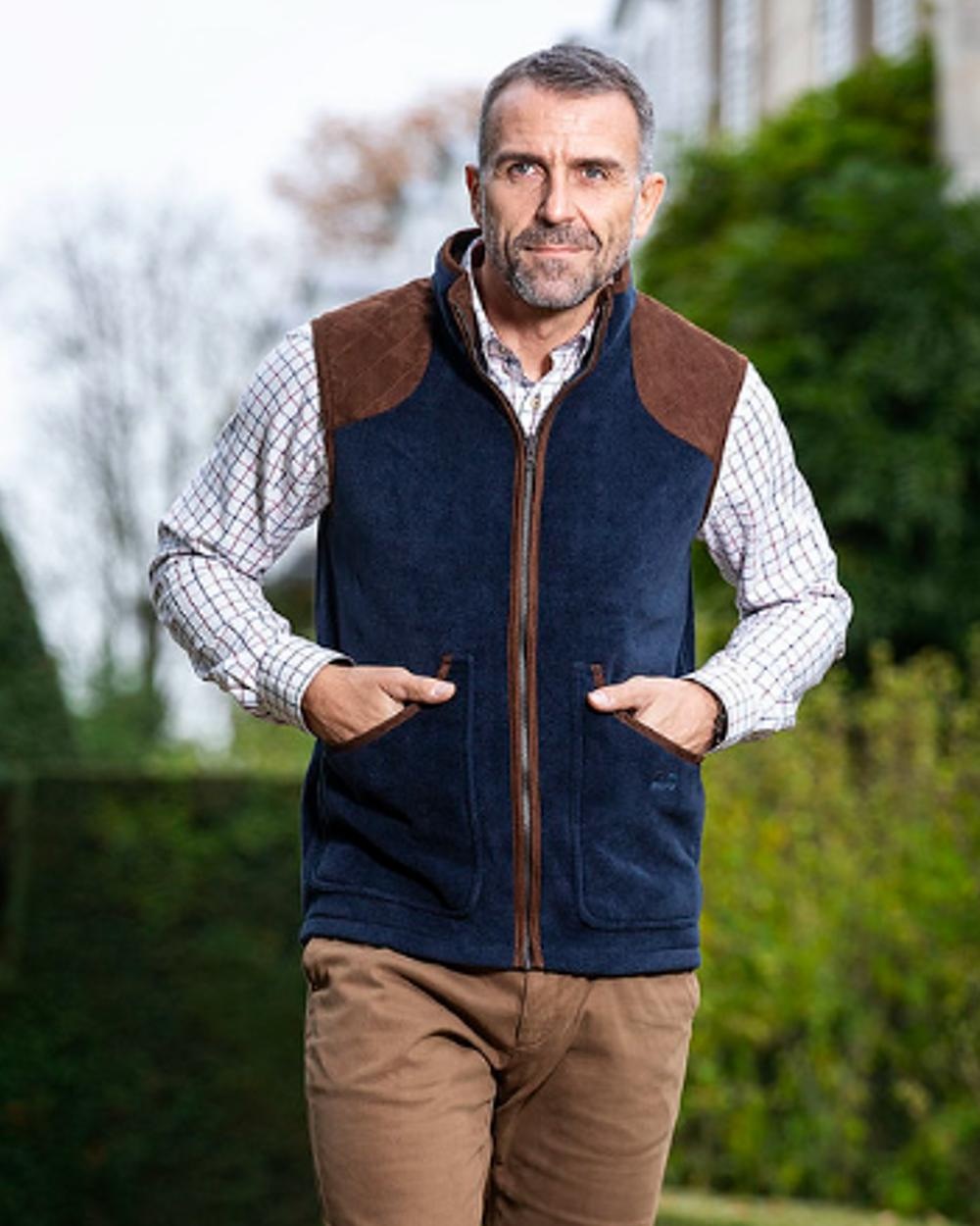 Baleno Newington Fleece Gilet Vest for Men - Lightweight Warm Winter Layering for Outdoor Hiking & Casual Wear
