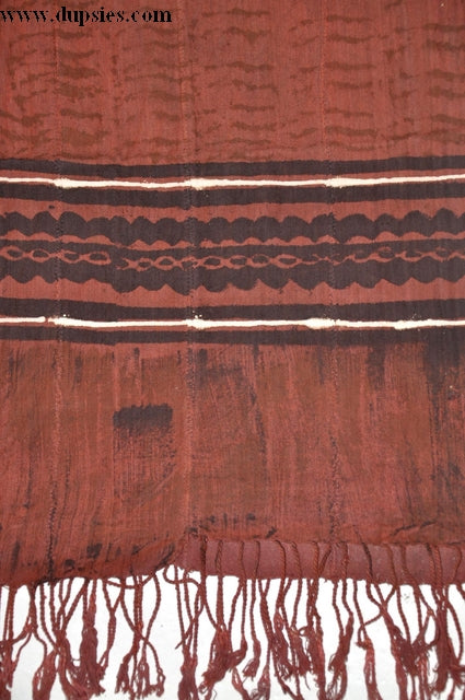 Stylish Brown, Black & Beige Mud Cloth Shawl - African Print Wrap Scarf for Women - Perfect for Boho Fashion, Home Decor & Special Occasions