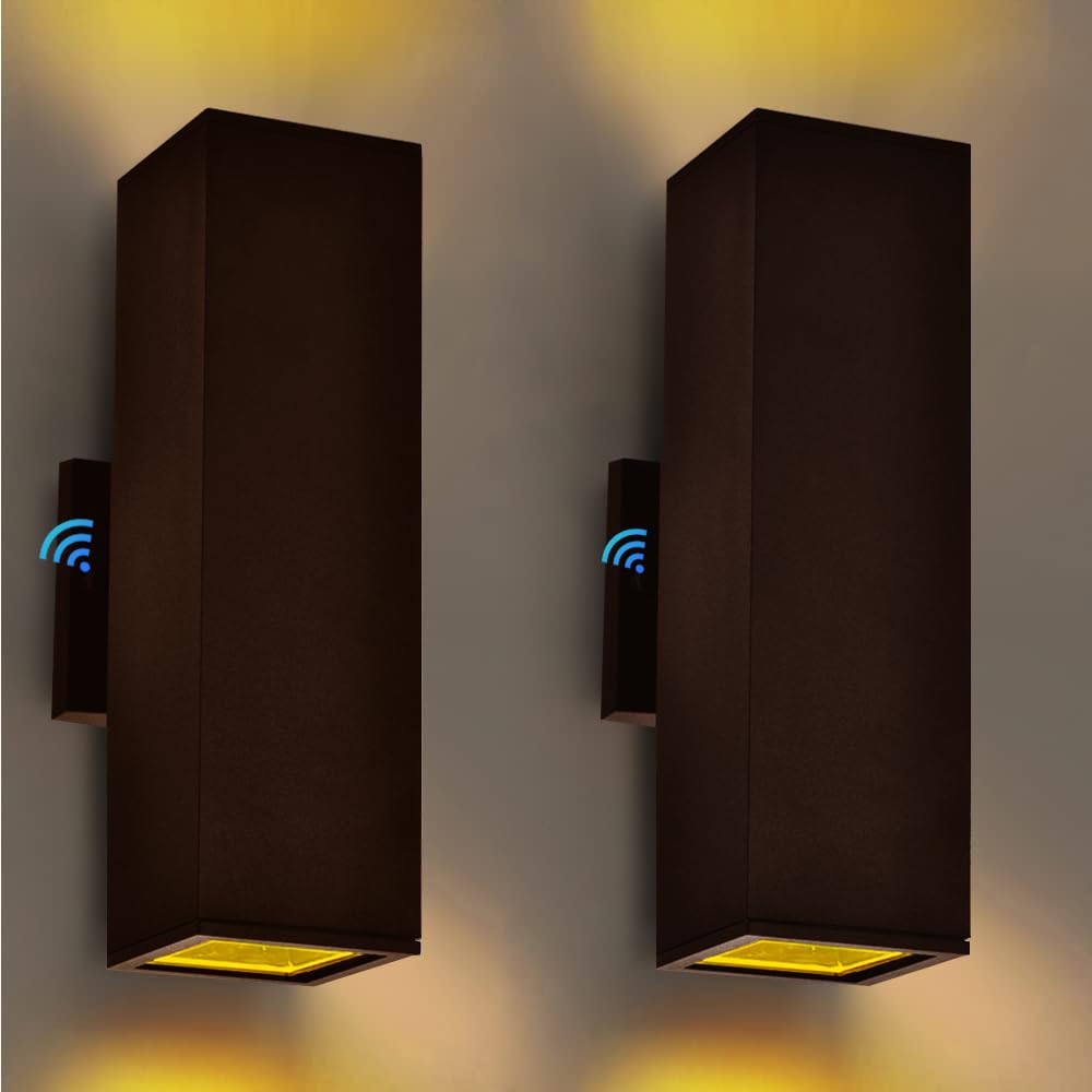 2 Pack Up Down Outdoor Wall Lights - Oil Rubbed Bronze Waterproof Patio Sconce, ETL Certified Exterior Lighting for Garage, Balcony, Backyard & Porch | Perfect for Landscape Lighting, Entryway Illumination & Outdoor Decor