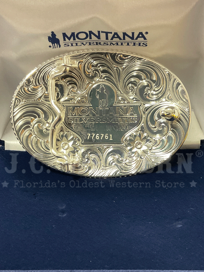 Montana Silversmiths 1256 917L Praying Cowboy Western Buckle - Sterling Silver Belt Buckle for Men - Perfect for Rodeo, Western Wear & Cowboy Fashion