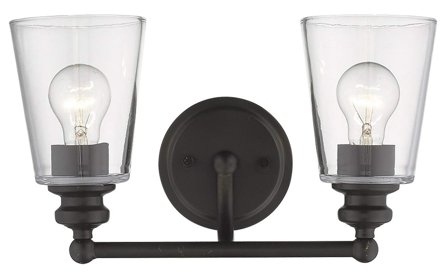 2-Light Oil-Rubbed Bronze Bathroom Vanity Light Fixture - Perfect for Modern Powder Rooms & Master Bathroom Makeovers