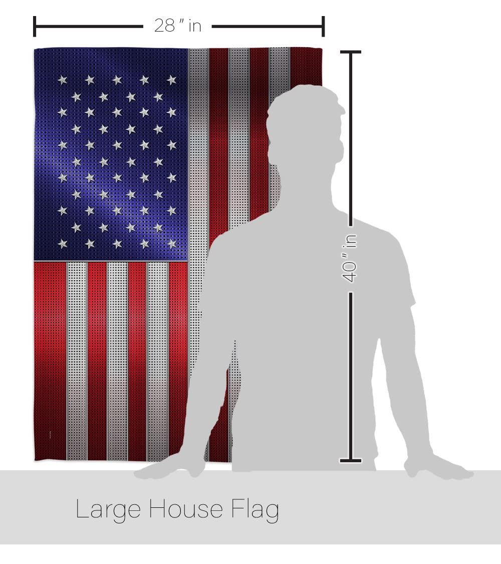 American Pride Decorative Steel House Flag Set 28x40 - Outdoor & Garden Decor