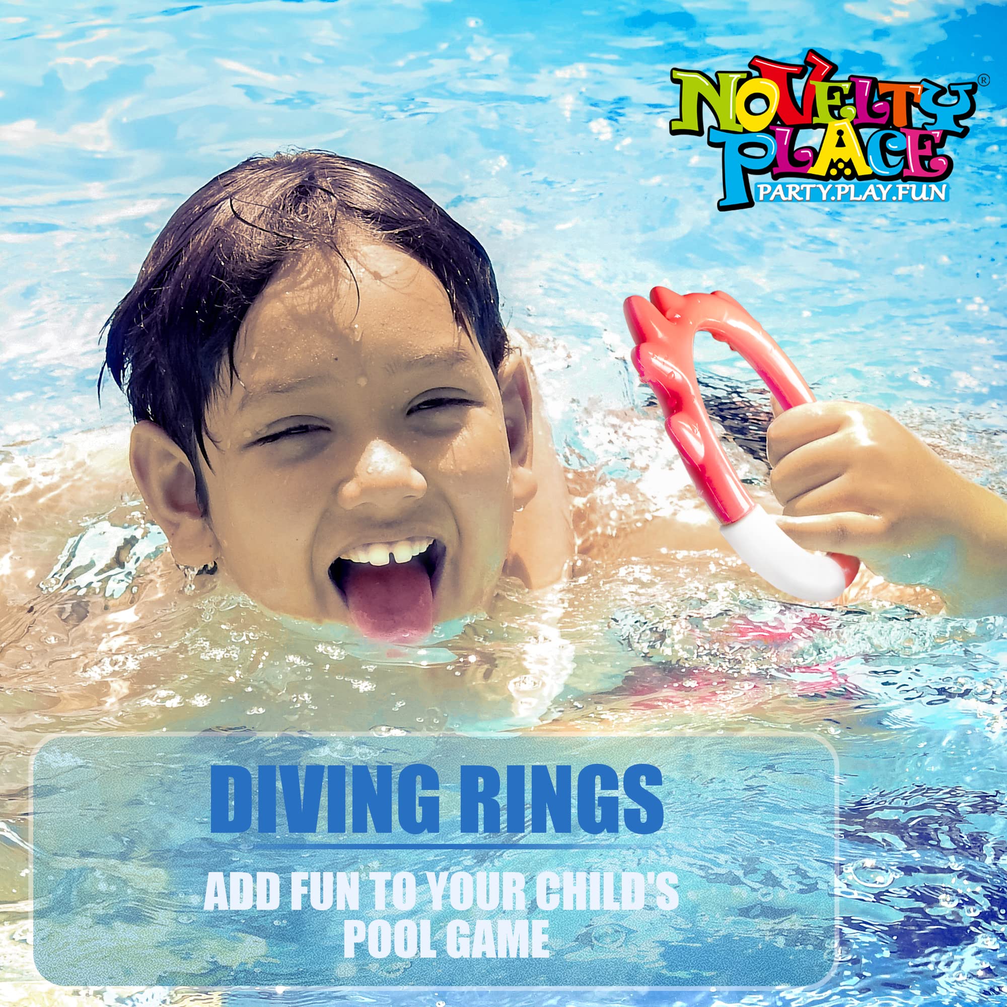4Pcs Fish Shape Diving Ring Set - Throw, Dive & Retrieve Pool Toys for Kids & Adults - Underwater Swimming Training Accessories - Perfect for Family Fun, Beach Parties & Pool Games