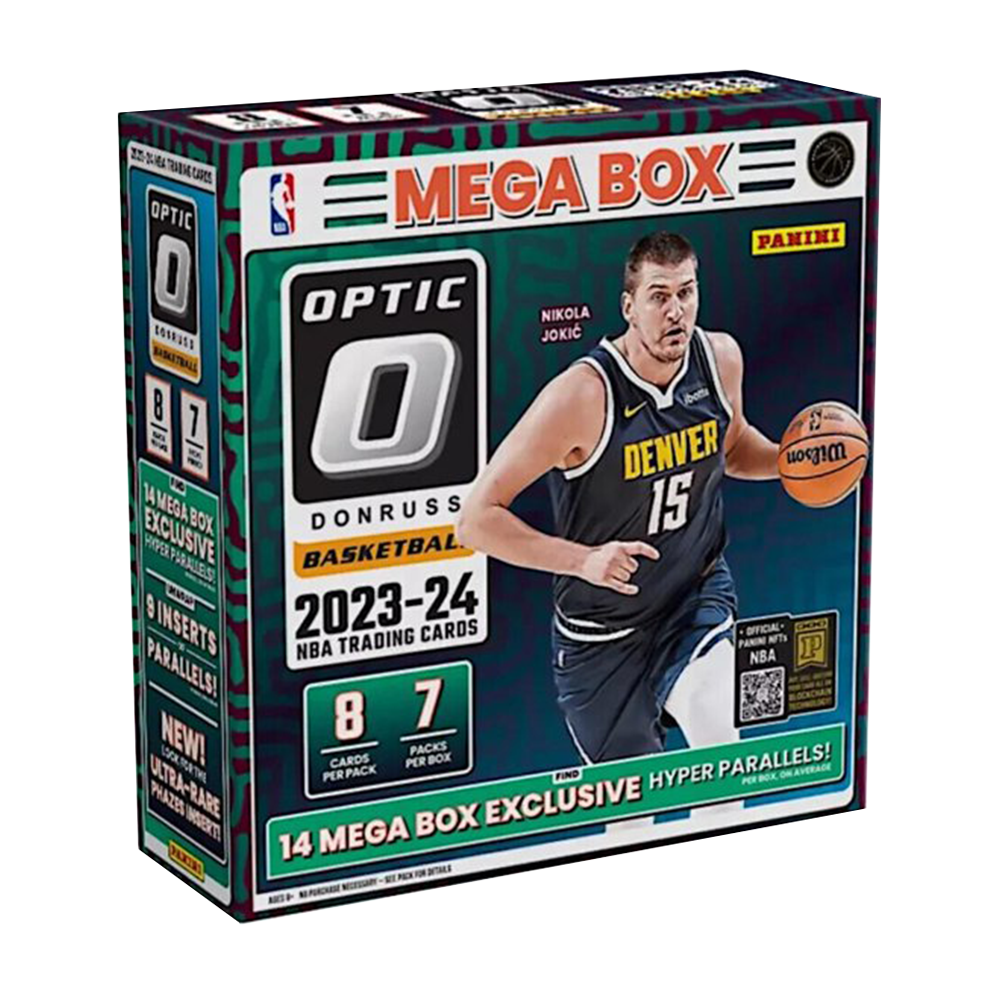 2023-2024 Panini Donruss Optic Basketball Trading Cards Mega Box - Collectible NBA Trading Cards for Fans & Investors - Perfect for Trading, Collecting, and Displaying