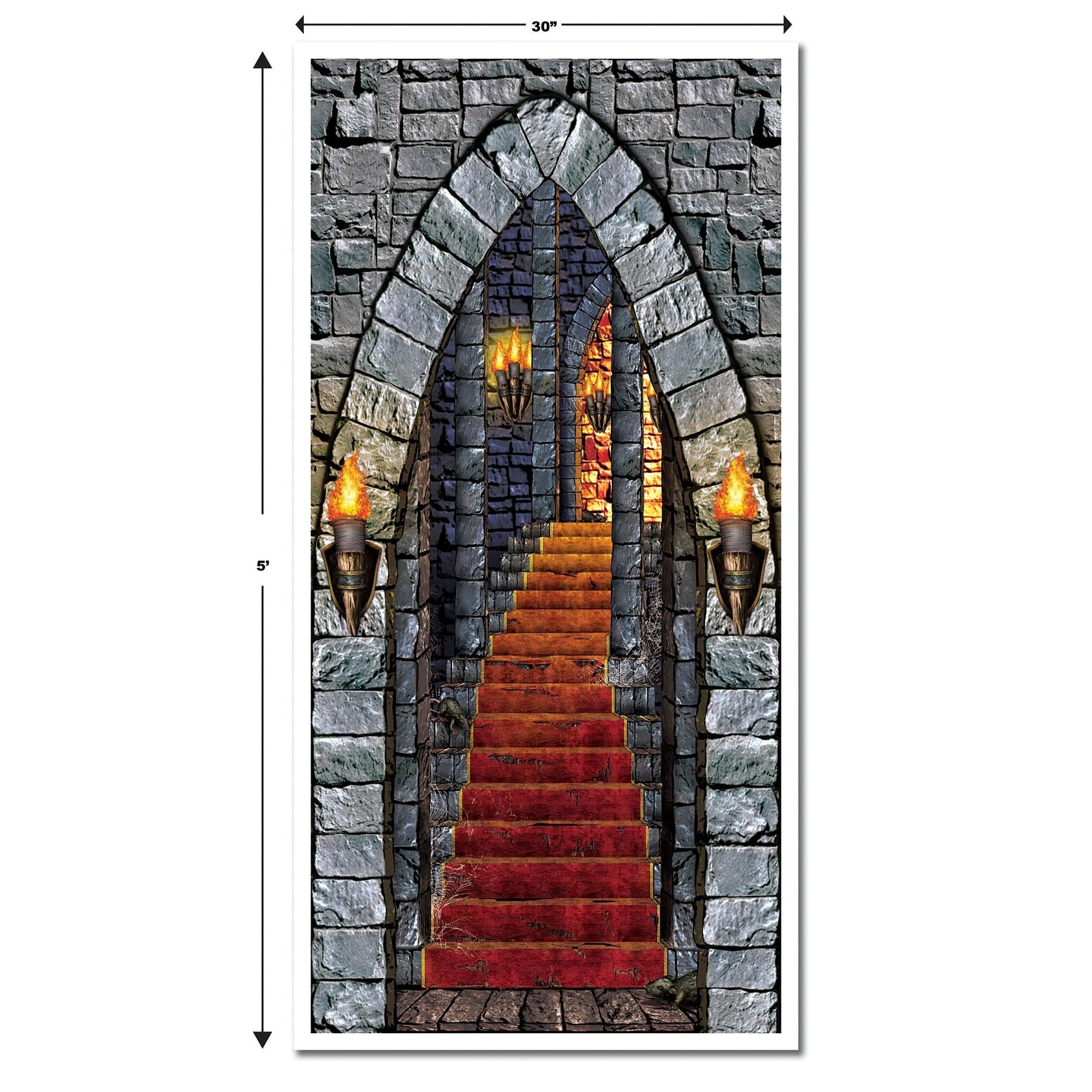 12 Pack Beistle Halloween Castle Entrance Door Cover - Spooky Halloween Decor for Parties, Haunted Houses & Trick or Treating
