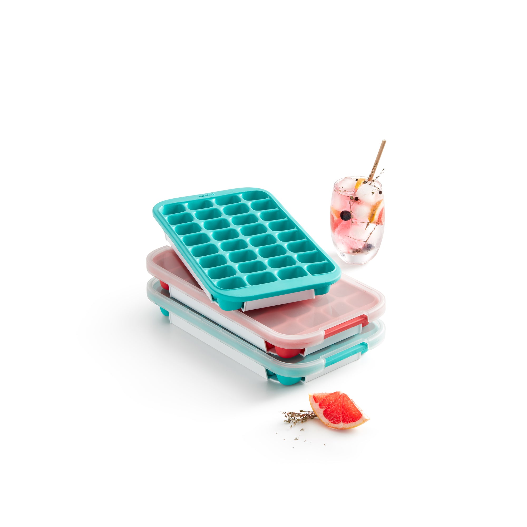 Industrial Ice Cube Tray With Lid - Large Capacity Silicone Ice Maker for Bars, Restaurants & Home Cocktails - Perfect for Commercial Use & Party Drinks
