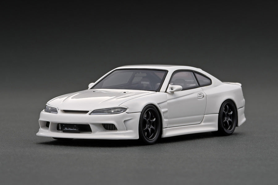 1:43 Scale Nissan Silvia S15 Vertex Edition Diecast Model Car - White - Collectible Toy for Car Enthusiasts & Display for Home, Office, or Gift
