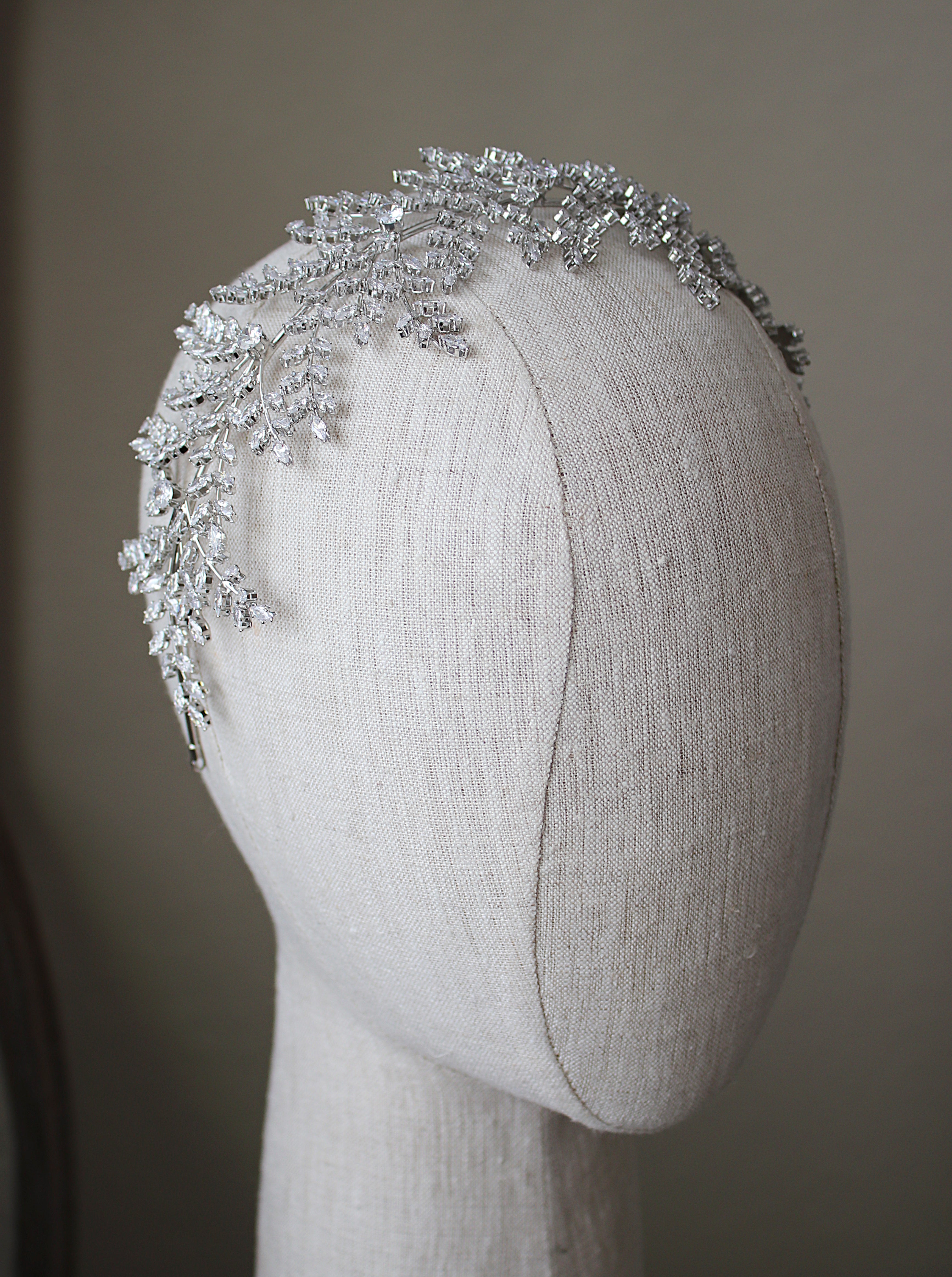 CELINE Simulated Diamond Headband - Elegant Rhinestone Hair Accessory for Women, Bridal Party, Prom & Special Occasions