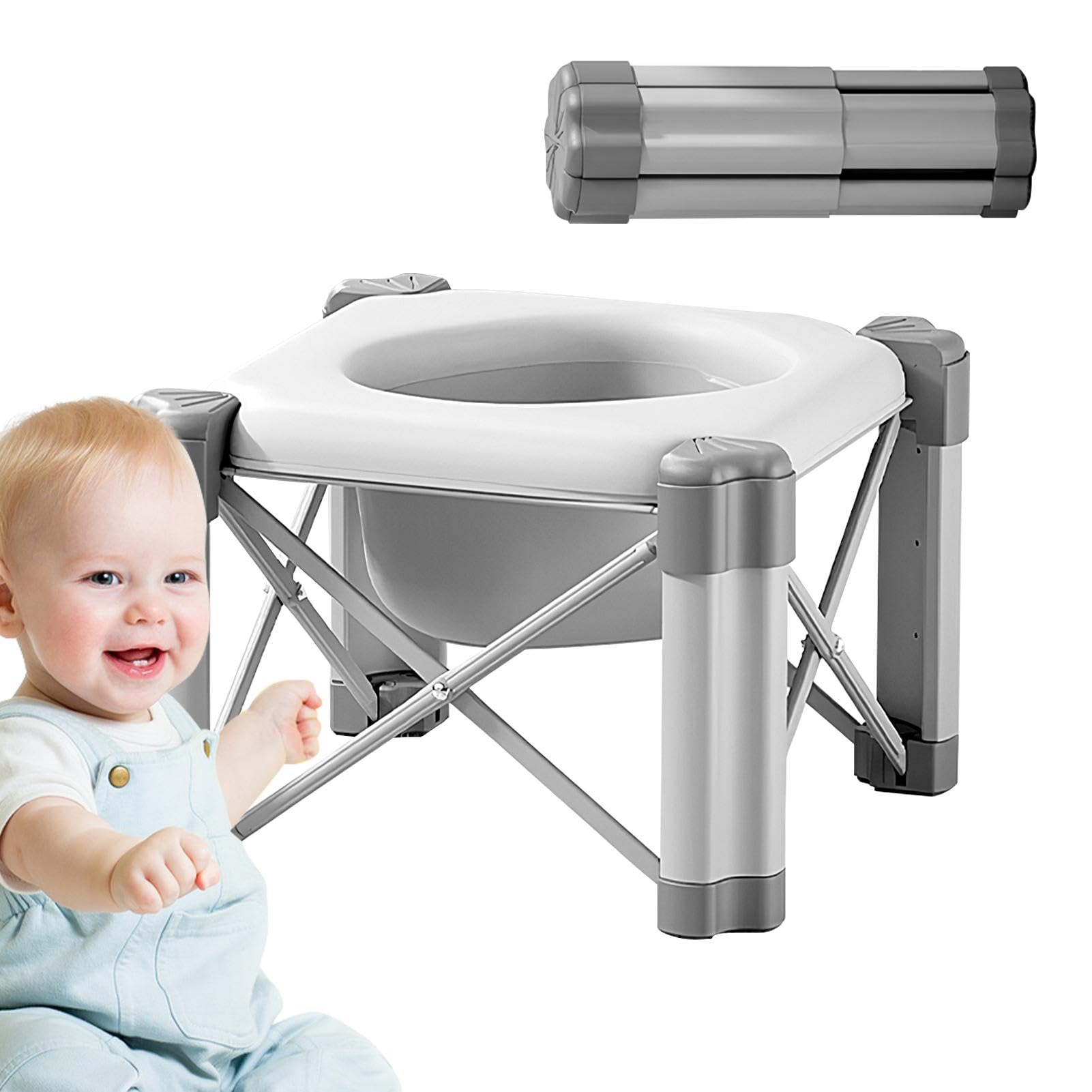 Foldable Portable Potty Training Seat for Kids - Anti-Slip Travel Toilet with Storage Bags - Indoor & Outdoor Use for Boys & Girls - Perfect for Camping, Road Trips & Home Potty Training