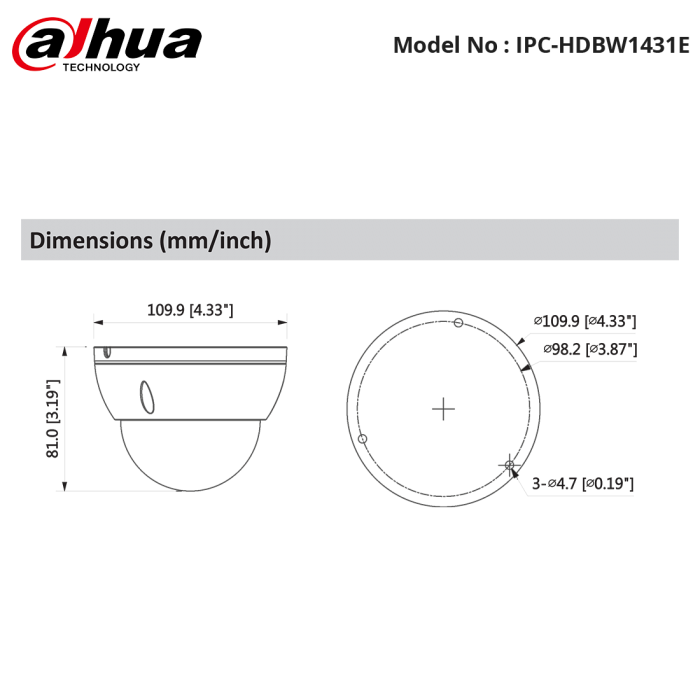 Hikvision IPC HDBW1430DE 4MP WiFi Dome Security Camera with Micro SD Slot - Indoor/Outdoor Surveillance for Home & Business