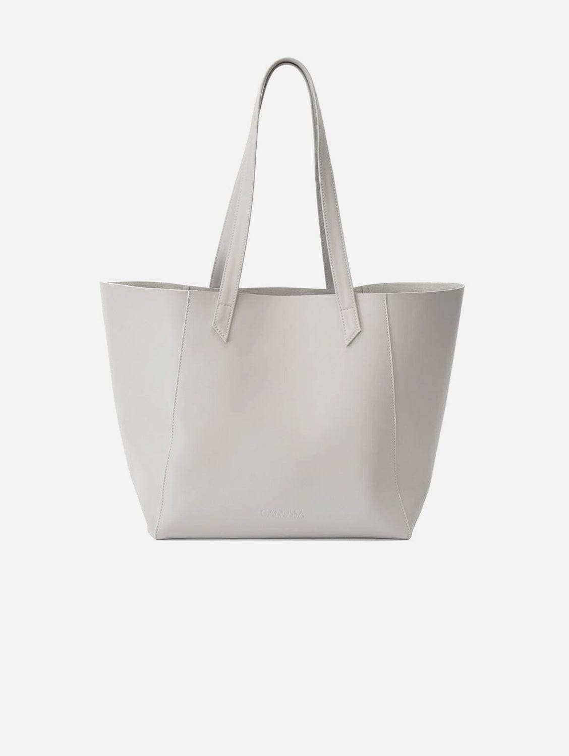 Totissimo Foldable Vegan Leather Tote Bag for Women - Stylish & Eco-Friendly Handbag for Work, Travel & Shopping | Stone Color