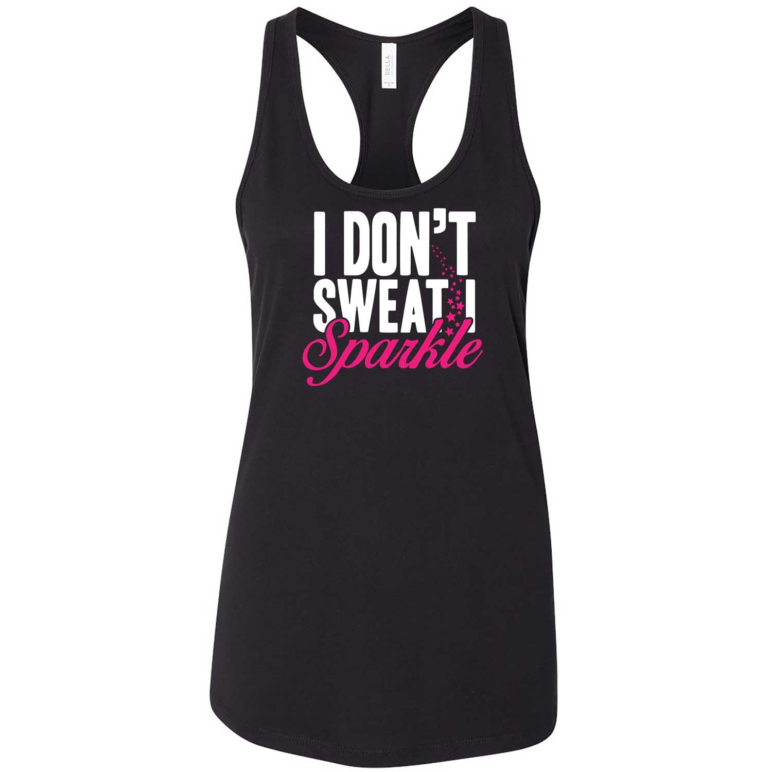 Keepin' It Fresh 'I Don't Sweat I Sparkle' Women's Workout Tank Top - Moisture Wicking Gym Shirt for Yoga, Running & Fitness