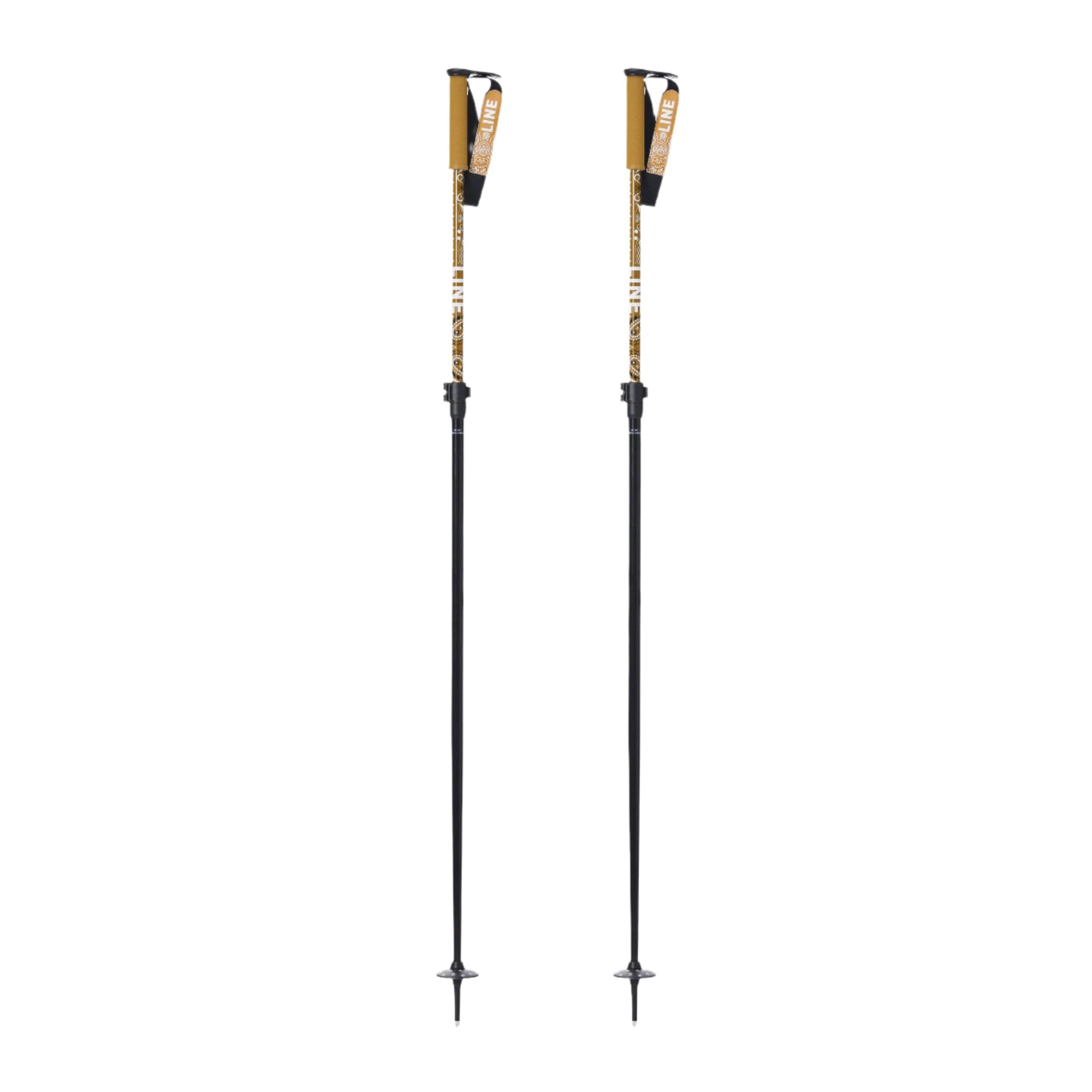 Adjustable Ski Poles with Line Paintbrush - Lightweight Aluminum Poles for Skiing & Snowboarding - Perfect for Downhill, Backcountry & Cross-Country Skiing