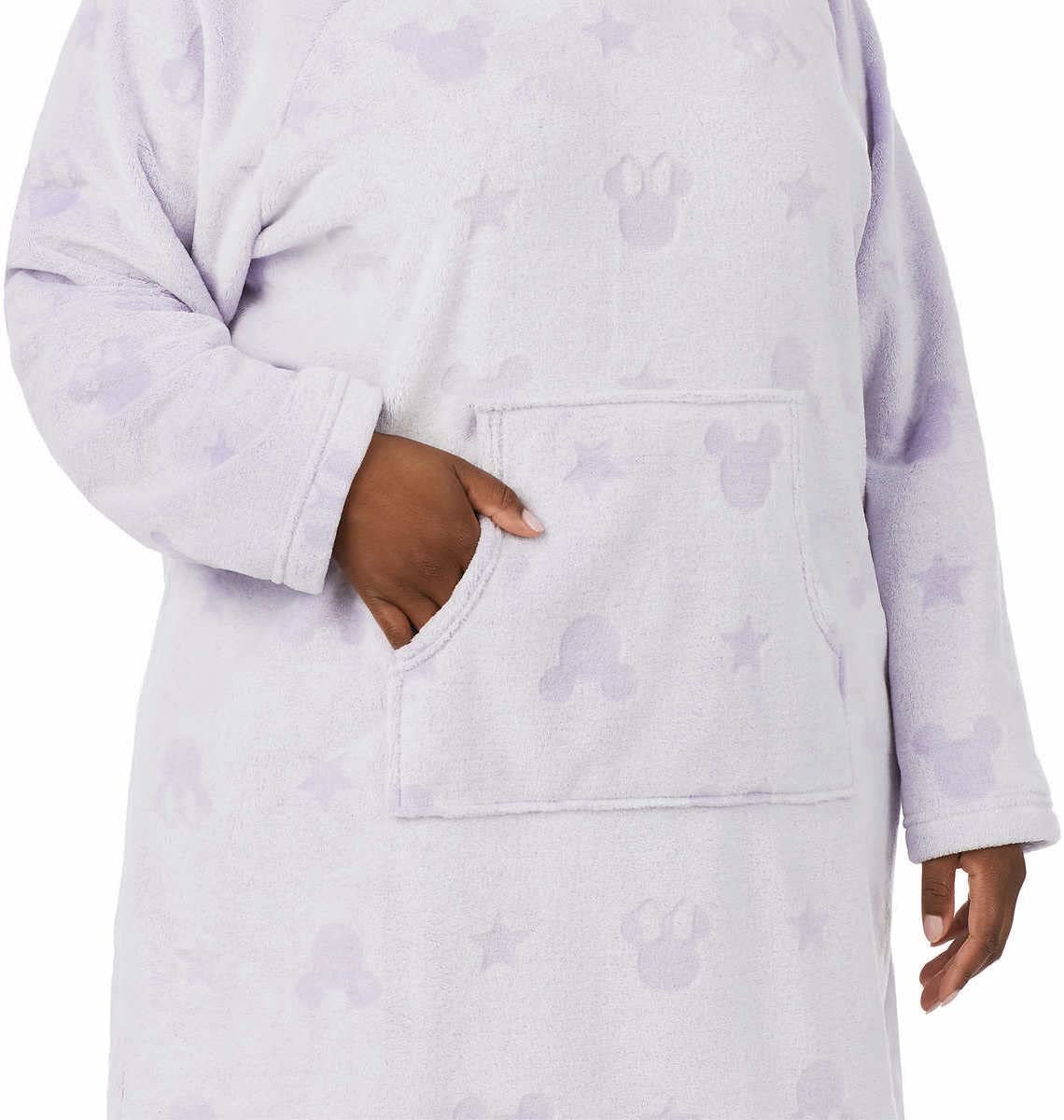 Disney Women's Minnie Mouse Fleece Lounge Hoodie - Cozy Pullover Sweatshirt for Home, Casual Wear & Disney Fans | Soft Winter Comfort Outfit