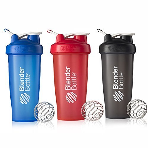 28 oz Blender Bottle for Protein Shakes & Smoothies - Leak Proof, BPA Free (Blue, Black, Red) - Perfect for Gym, Workouts & Meal Prep - FBA_5799807