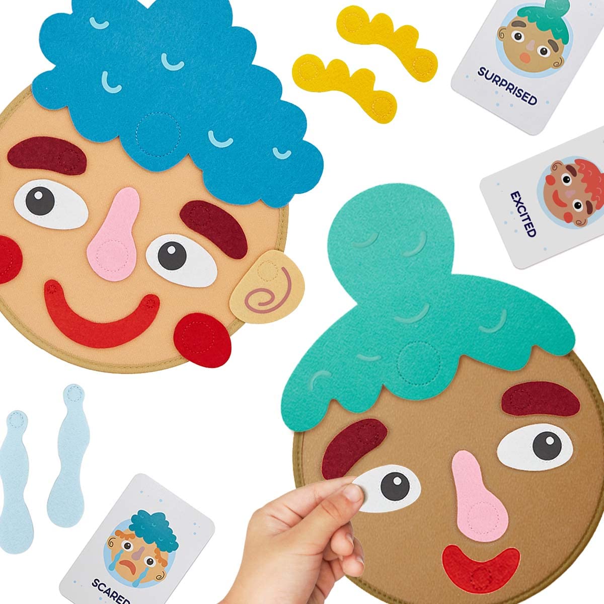 Emotional Learning Games for Kids - 9 Feelings Cards for Home & Classroom - Gift for 3-4 Year Olds - Perfect for Preschool Social Skills Development