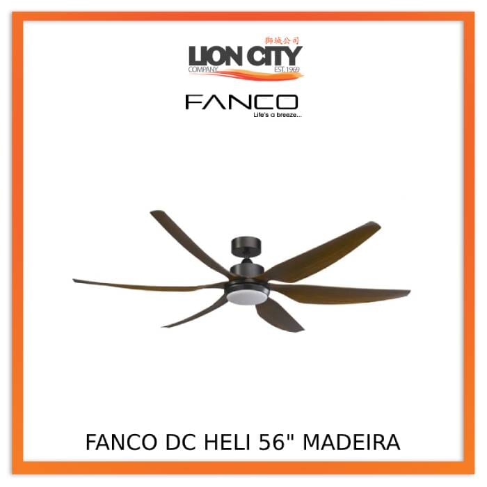 Fanco Heli 56 DC Ceiling Fan with Remote Control - Ultra Quiet, Energy Efficient Modern Ceiling Fan for Bedroom, Living Room & Office - Perfect for Home Cooling and Air Circulation