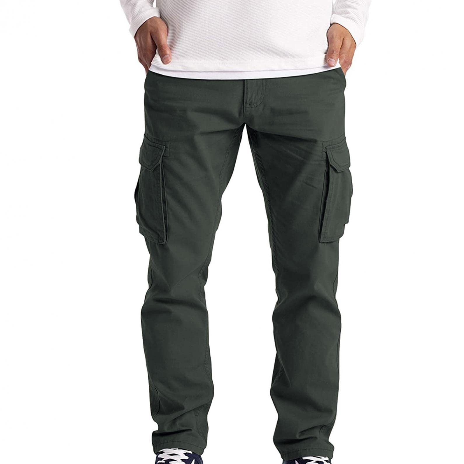 **NOLDARES Men's Cargo Joggers Pants - Drawstring Sweatpants for Casual & Workout | Solid Color Combat Trousers | Perfect for Gym, Running, Streetwear & Outdoor Activities**