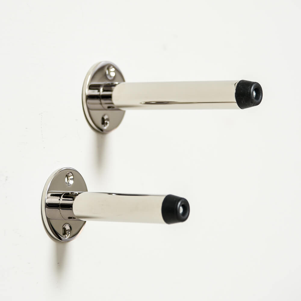 Polished Nickel Door Stop - Heavy Duty Door Holder for Sliding & Swinging Doors - Perfect for Home, Office & Commercial Use