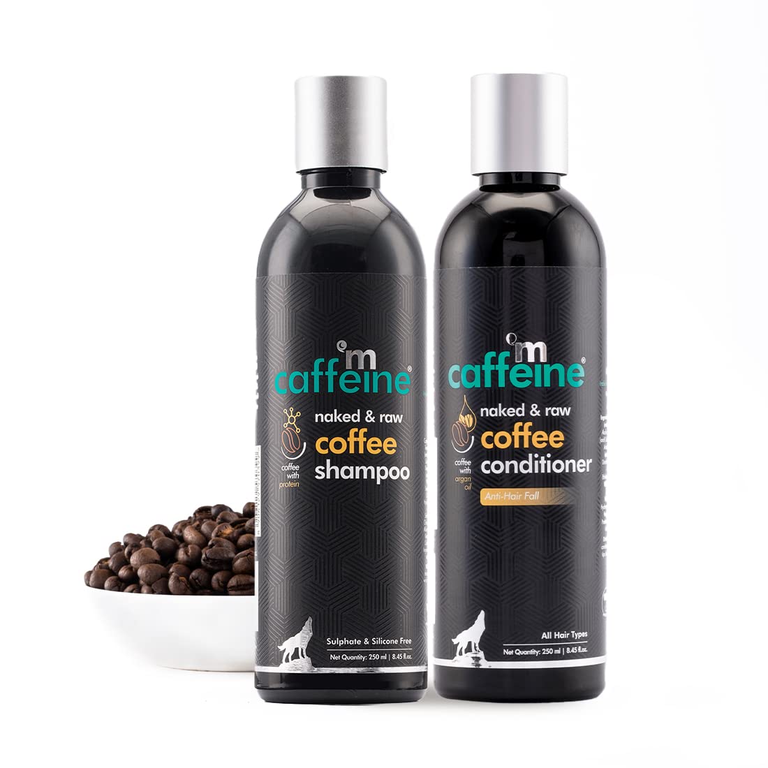 mCaffeine Coffee Shampoo and Conditioner Set for Hair Growth and Thickening | Redensyl & Protein Enriched | Sulfate & Paraben Free | For Men & Women | Daily Hair Care for Stronger, Healthier Locks