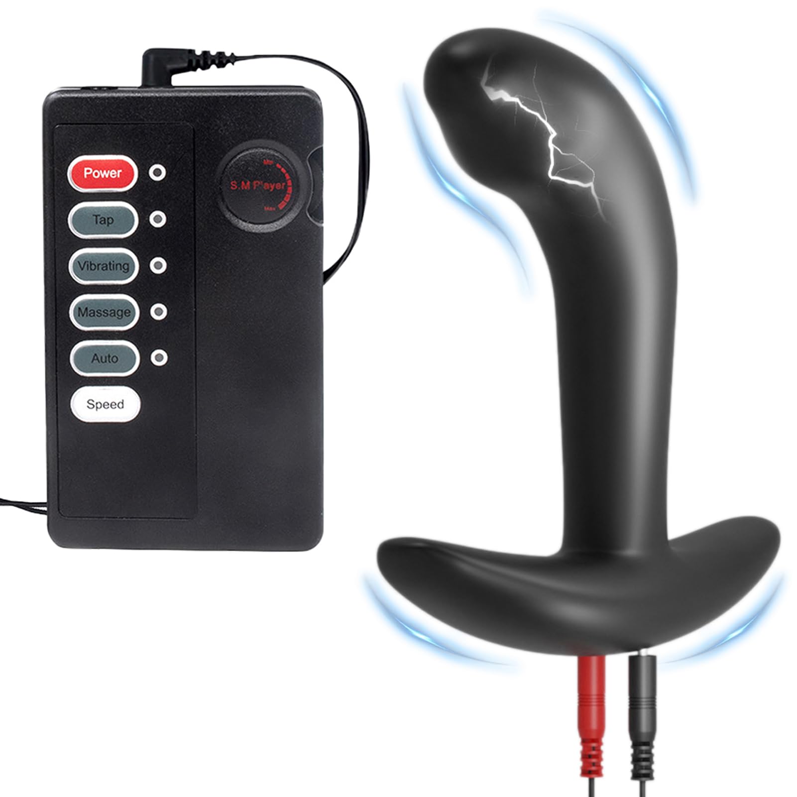Electric Prostate Massager for Men & Women - Multi-Frequency Anal Plug with Vibration & Shock Therapy - Wearable Exercise Dildo for Pleasure & Muscle Stimulation - Perfect for Home Use, Couples Play & Sensual Wellness