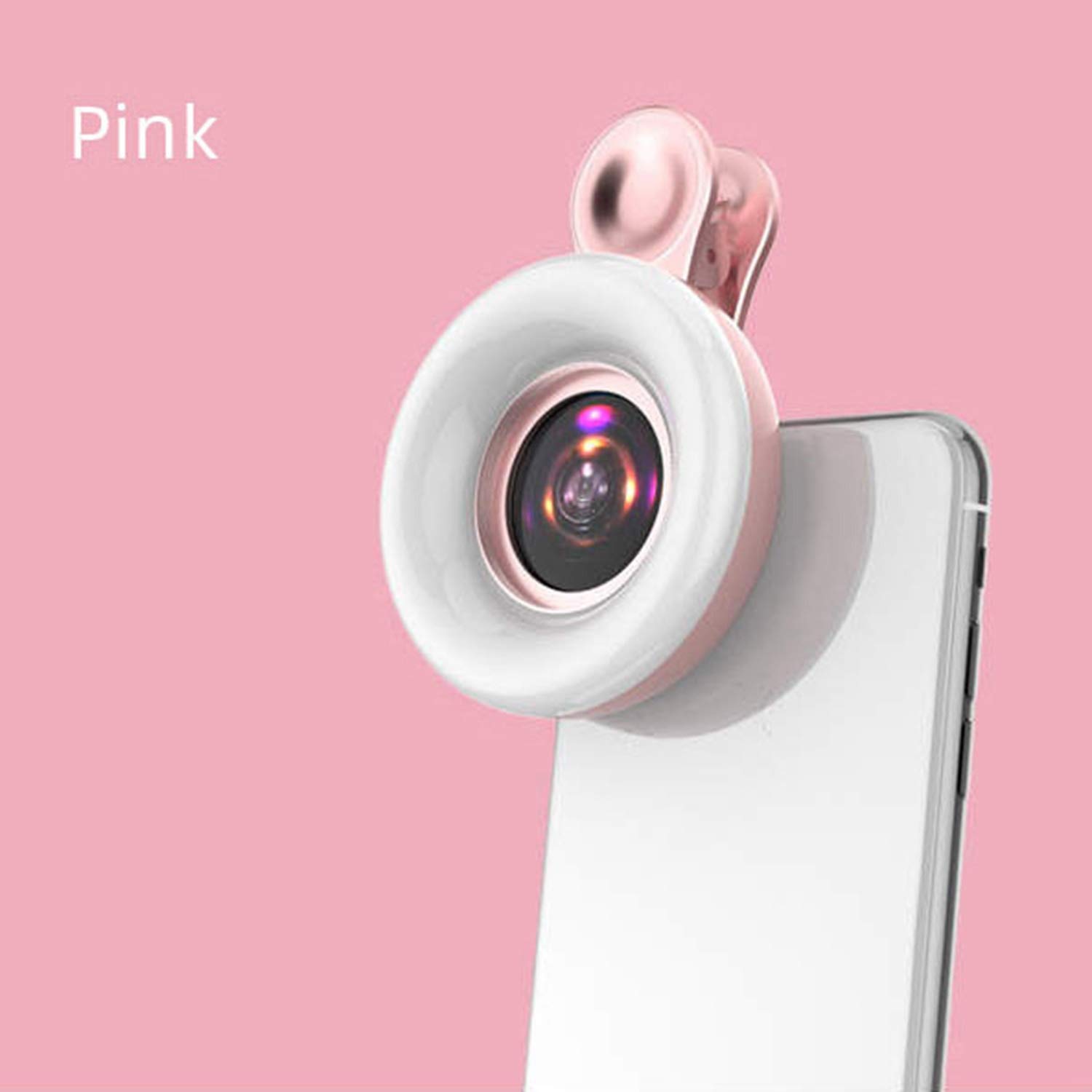 Koanhinn LED Selfie Ring Light for Phone - Dimmable HD Macro Lens with Fill Light, Beauty Ring Light in Gold - Perfect for Vlogging, Makeup, Photography & Live Streaming