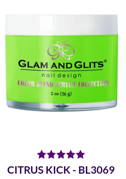 GLAM AND GLITS COLOR BLEND COLLECTION VOL.2 - BL3069 - 2 oz Citrus Kick Nail Polish - Vibrant Summer Nail Colors for Beach Parties & Tropical Vacations