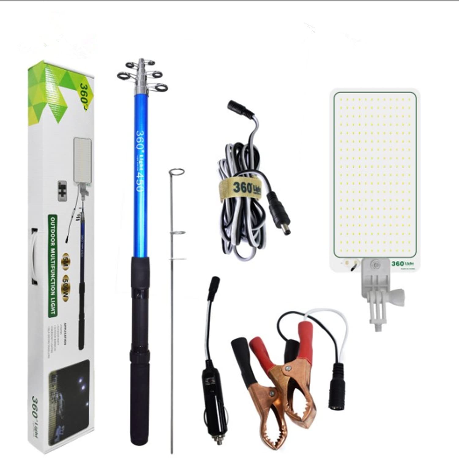 180 LED Beads Telescopic Camping Light - 4.5m/14FT Extendable LED Lantern with Remote Control for Outdoor Camping, Fishing, Car Repair & BBQ | Waterproof Portable Light for Night Sports, Hiking, Emergency & Backyard Parties
