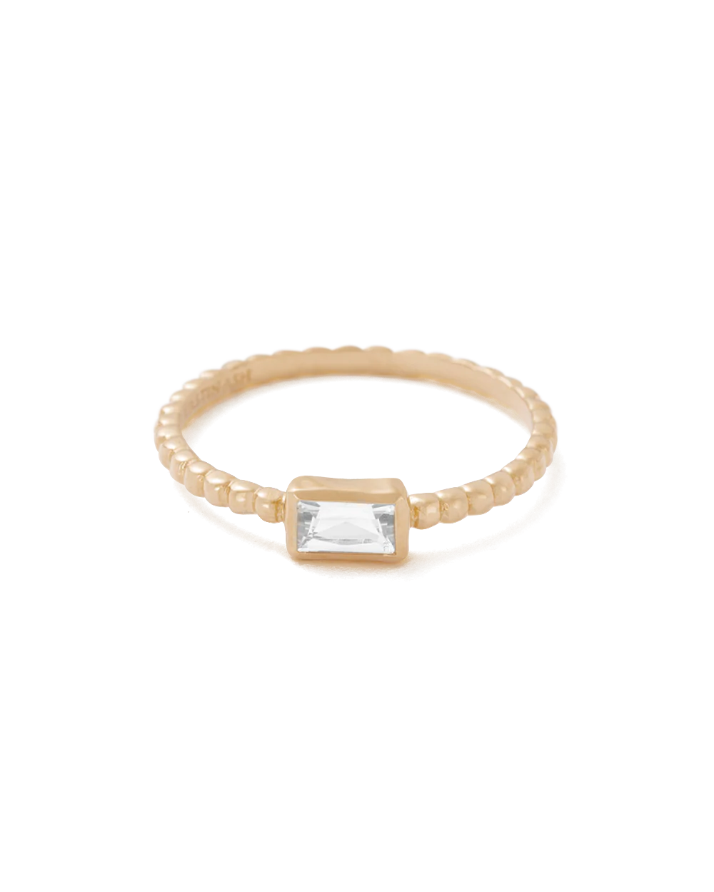 18k Gold Vermeil Sierra Ring for Women - Elegant Stackable Band for Everyday Wear & Special Occasions