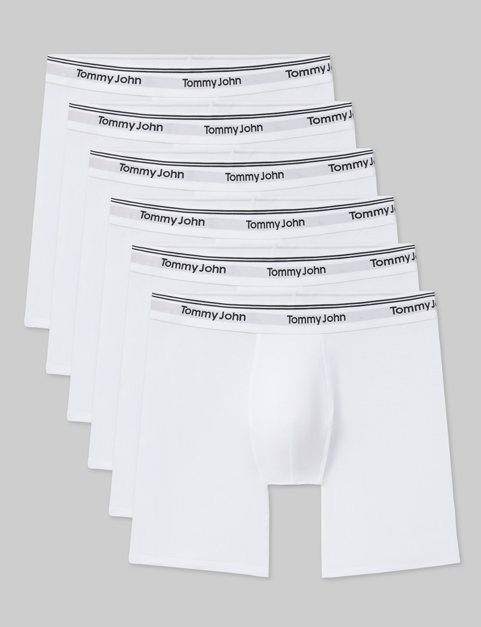 Premium Cotton Mid-Length Boxer Briefs (6-Pack) - Soft, Breathable & Comfortable Underwear for Men - Perfect for Everyday Wear, Workout & Travel