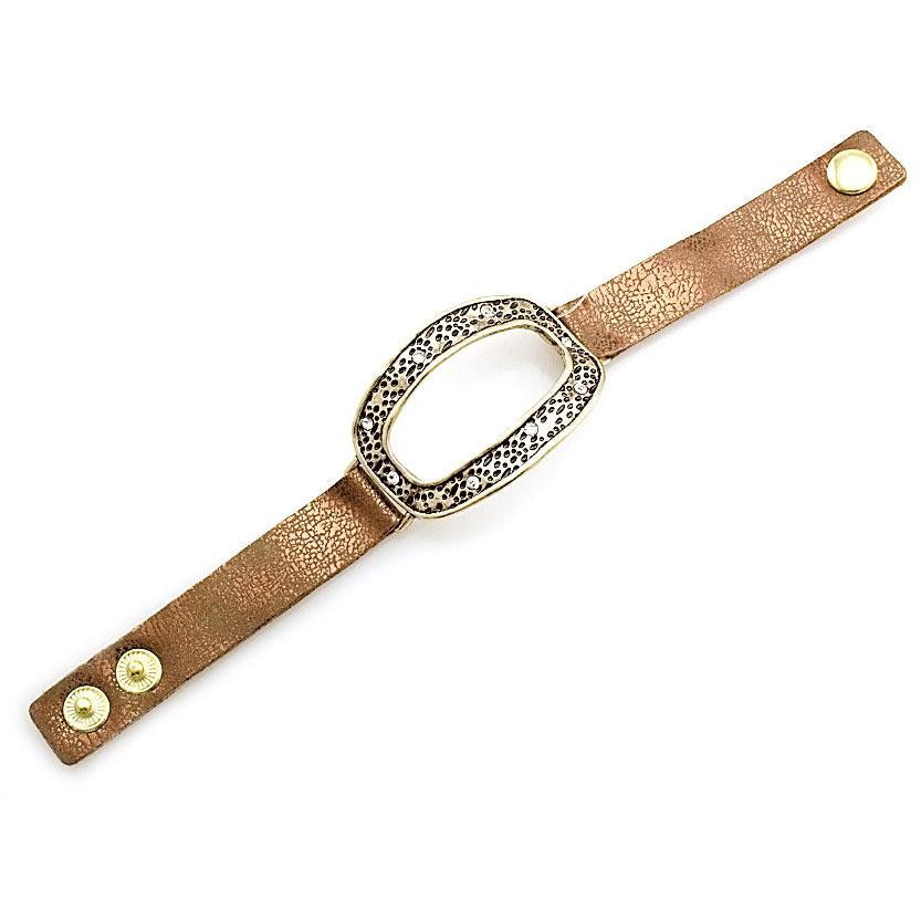 Genuine Leather Bracelet for Men & Women - Handmade Adjustable Leather Wristband - Perfect for Casual Wear, Gifts & Outdoor Activities