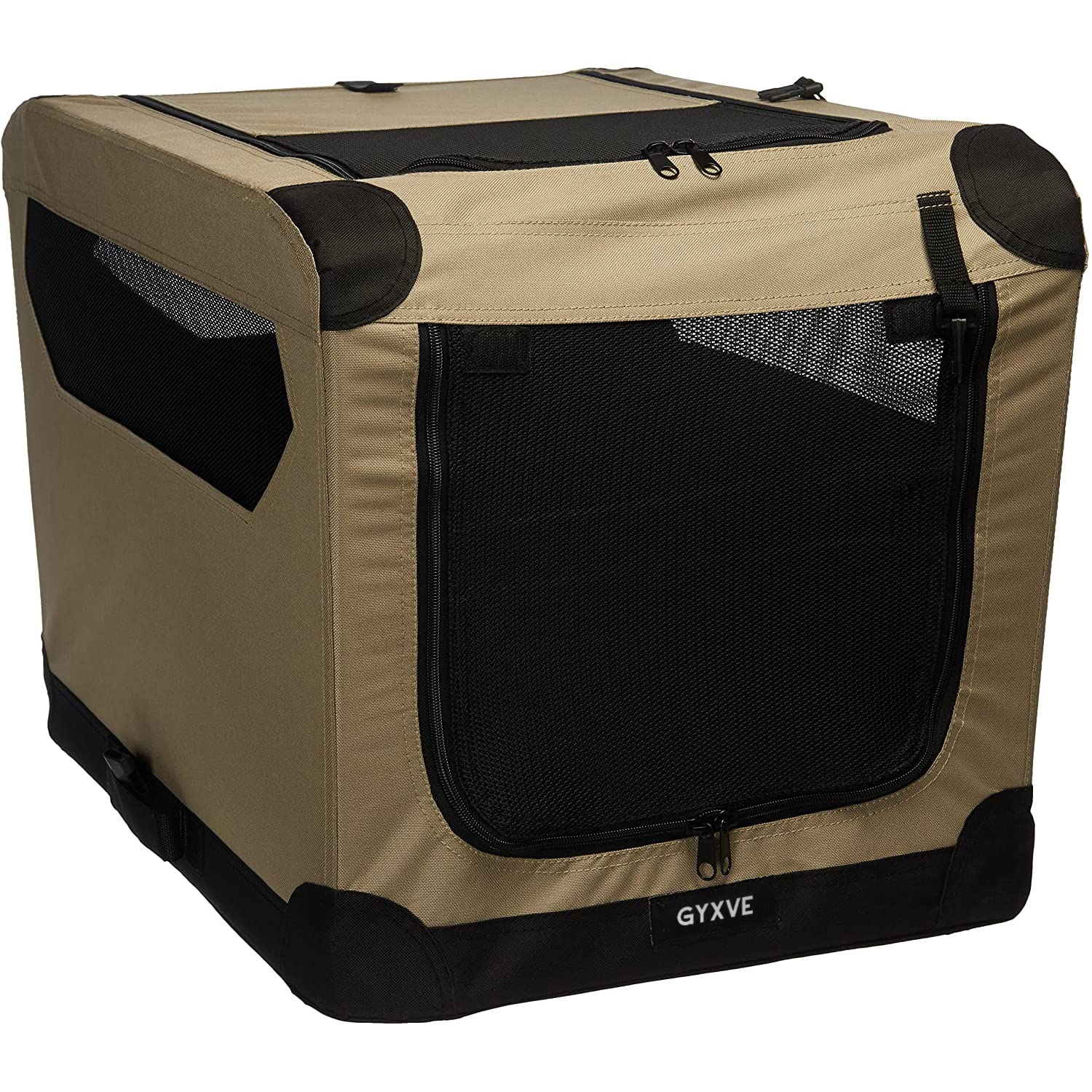 GYXVE Portable Folding Soft Dog Travel Crate Kennel - Lightweight Collapsible Pet Carrier for Small Medium Dogs - Perfect for Travel, Camping & Vet Visits