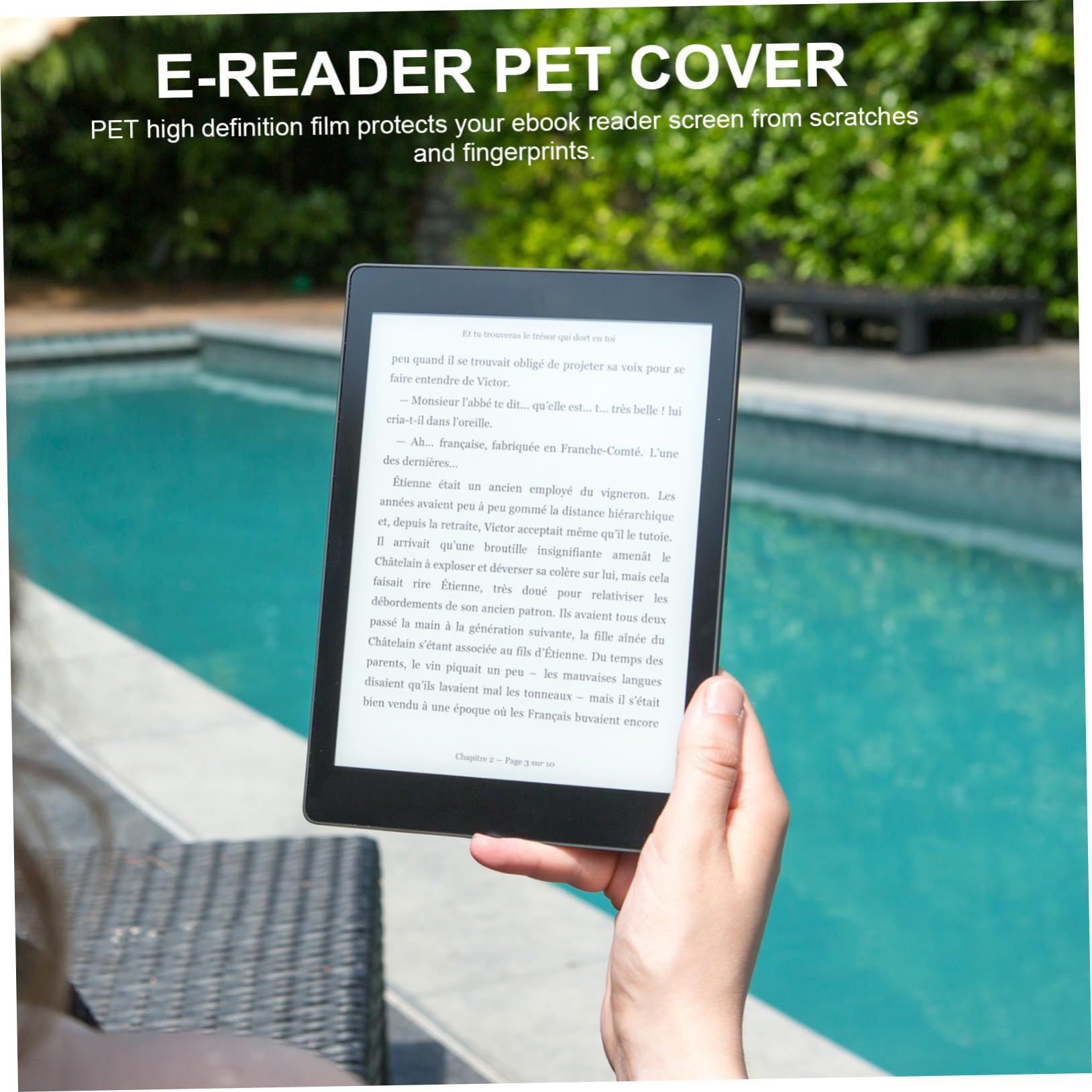 FELTECHELECTR 5-Pack PET Screen Protector for Ebook Readers - Anti-Scratch, Bubble-Free, HD Clear Screen Cover - Perfect for Kindle, Nook, Kobo & More E-Readers