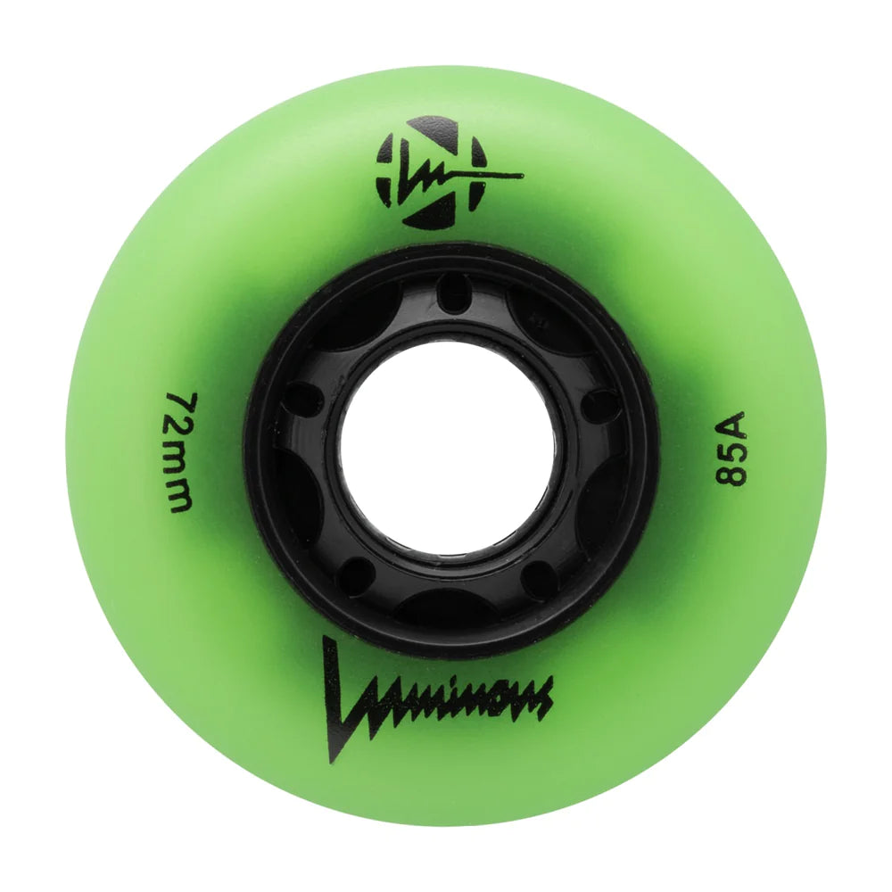 Glow Luminous 72mm LED Light Up Skateboard Wheels - Perfect for Night Skating, Longboard & Cruiser Boards - Glow in The Dark Wheels for Safety & Fun
