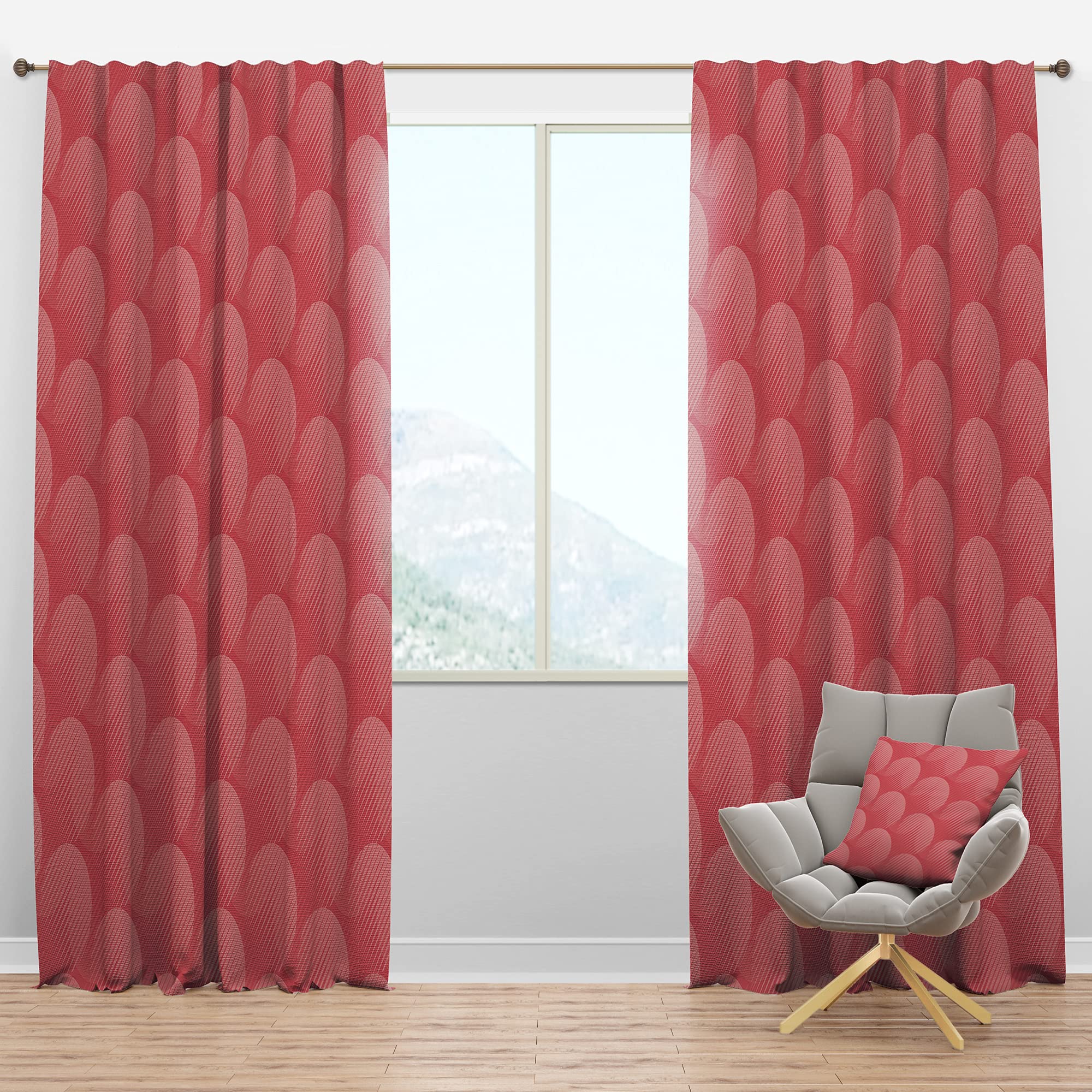 DesignQ Blackout Curtains - Mid-Century Modern Thermal Insulated Window Drapes for Bedroom & Living Room (52x108, Single Panel) - Perfect for Light Blocking, Privacy & Energy Efficiency