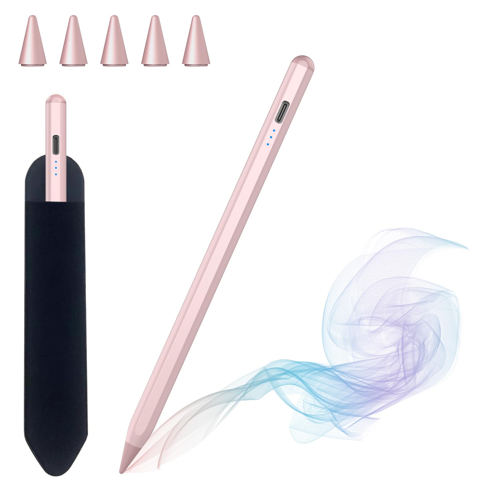 Apple Pencil Alternative for iPad (2018-2024) - Fast Charging Stylus with Magnetic Attachment - Compatible with iPad Pro 11/12.9