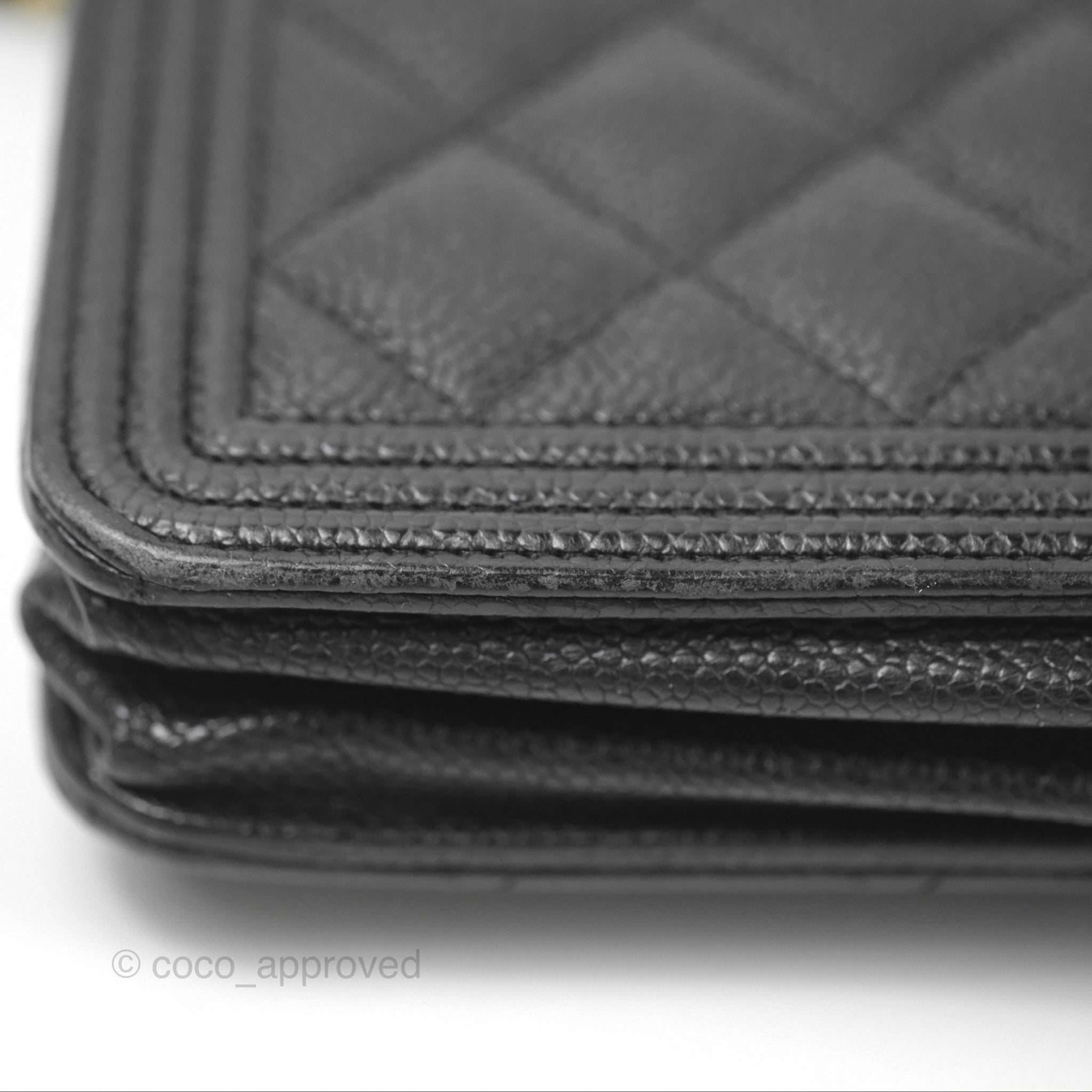Chanel Boy Wallet on Chain WOC Black Caviar Gold Hardware - Luxury Crossbody Bag for Women, Perfect for Evening Events & Daily Use