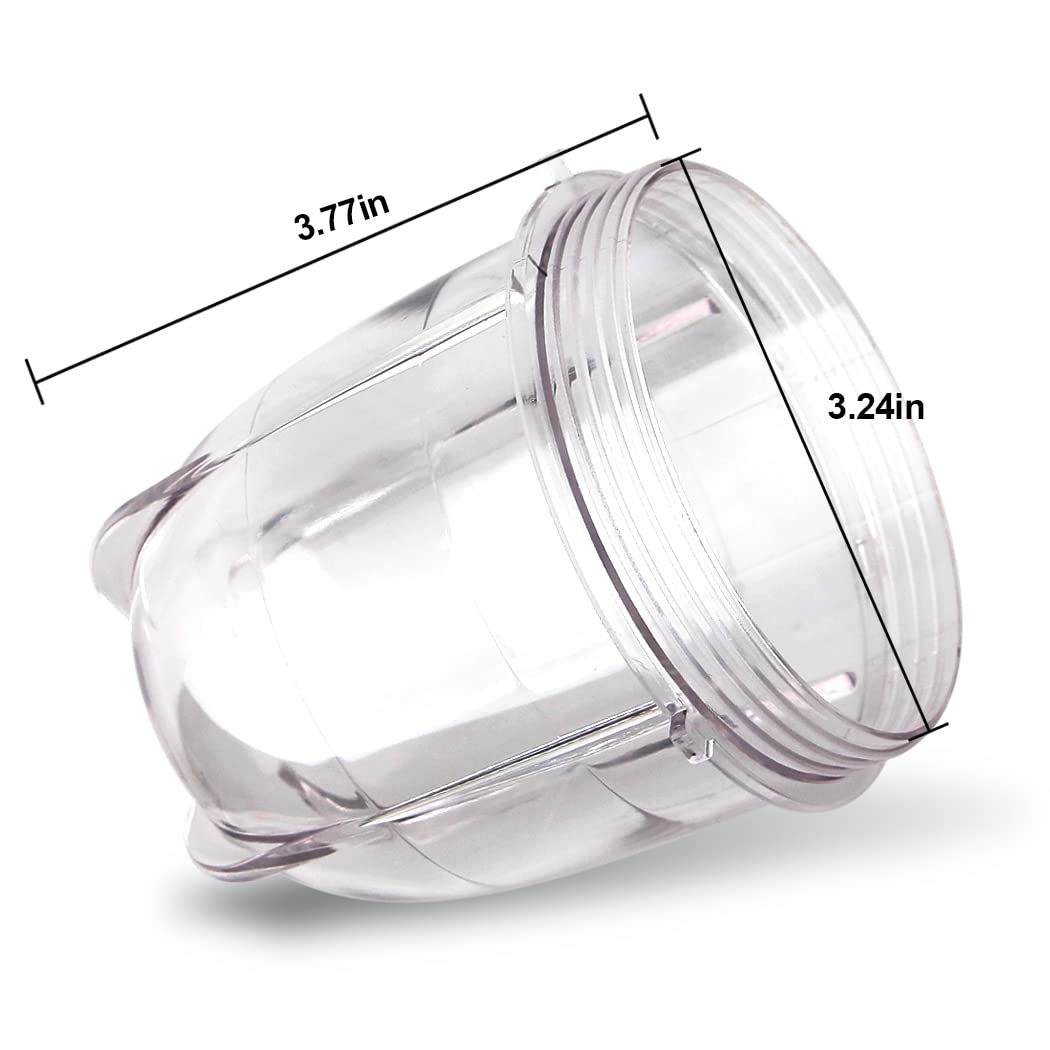 Magic Bullet Blender Replacement Cups (2-Pack, 12oz) - Compatible with MB1001 250W Model - Perfect for Smoothies, Shakes & Meal Prep