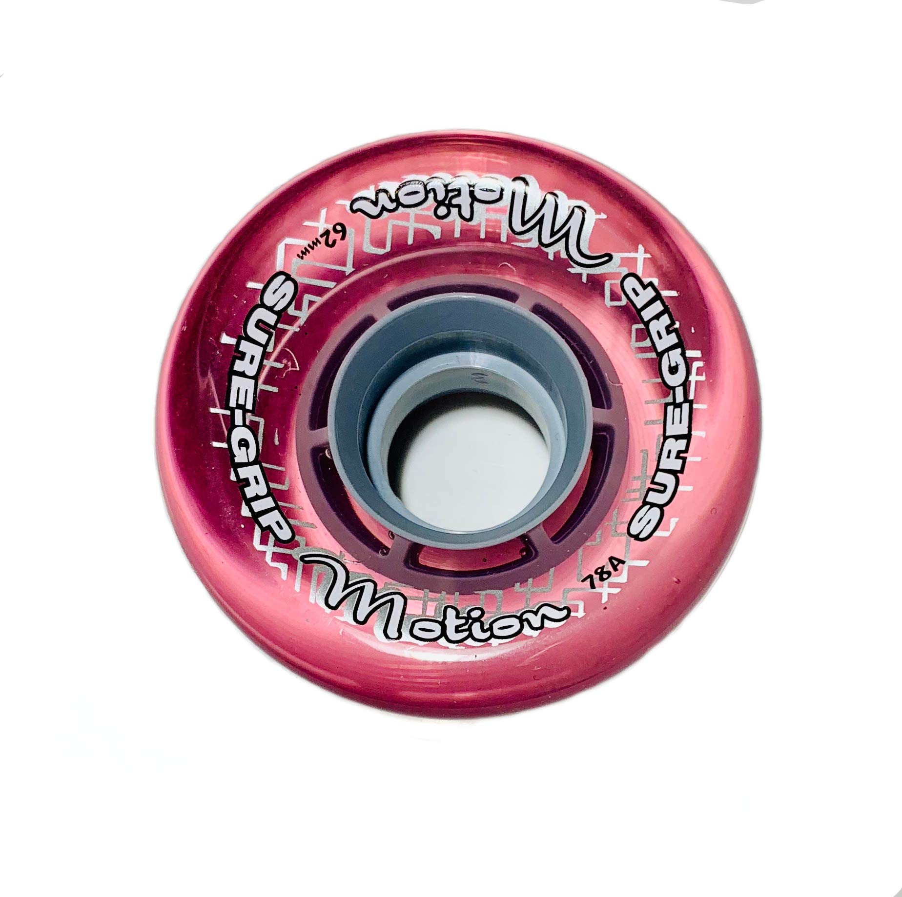 Sure-Grip Motion Outdoor Roller Skate Wheels - High-Performance 78A Wheels for Smooth Outdoor Skating - Perfect for Park Trails, Street Skating & Roller Derby Practice