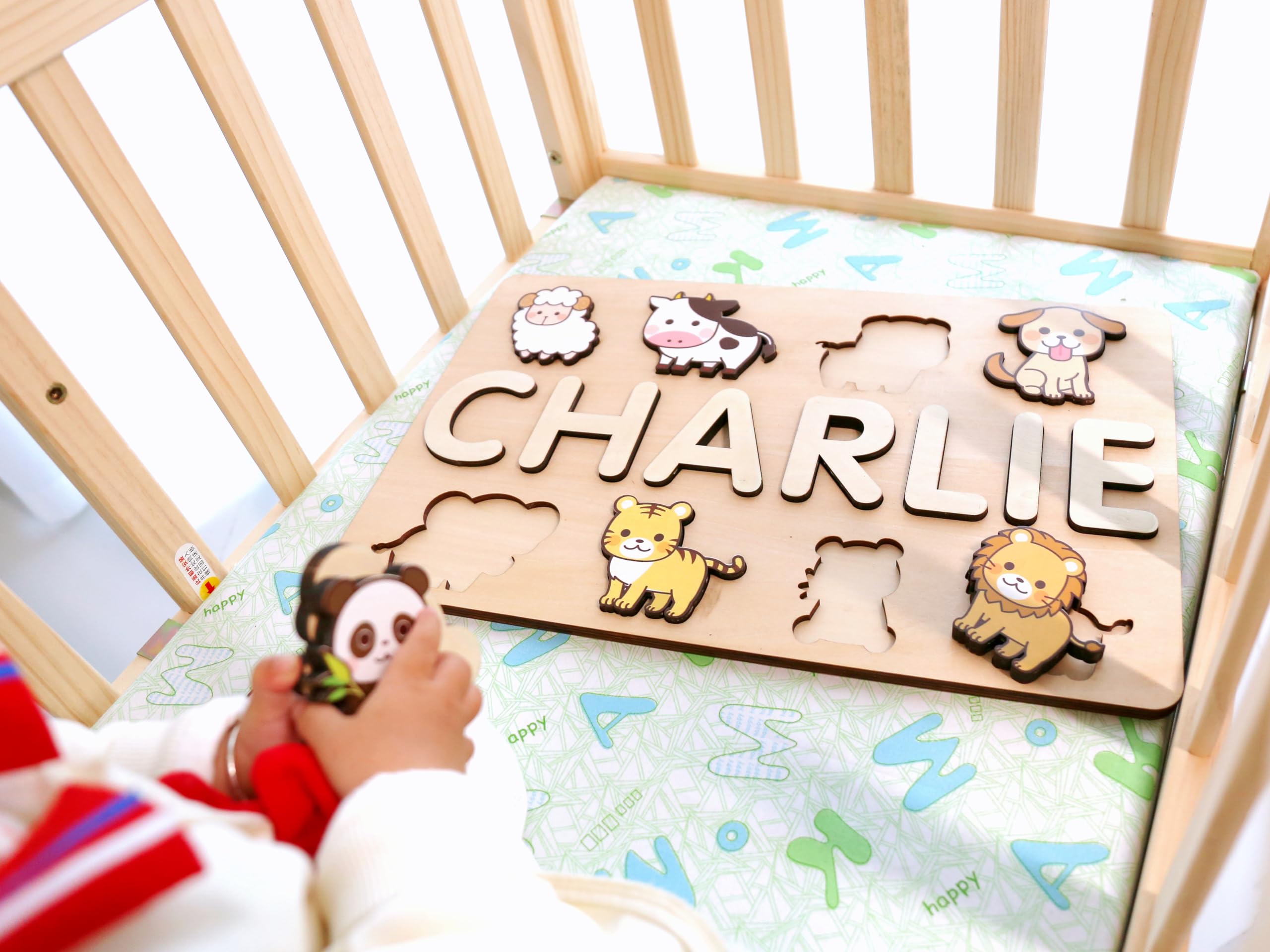 Customized Wooden Name Puzzles for Kids - Handmade Personalized Baby & Toddler Learning Toys - Unique Birthday Gifts for Boys & Girls - Perfect for Early Education, Nursery Decor, and Baby Shower Gifts