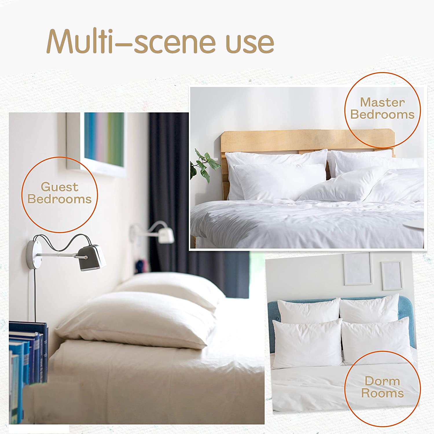 MAPLE DOWN Queen Size Pillows 2 Pack - Cooling Cotton Hotel Quality Down Alternative Bed Pillows for Side & Back Sleepers - Soft Fluffy & Breathable (20x30 Inches) - Perfect for Home, Hotel, or Guest Room Comfort